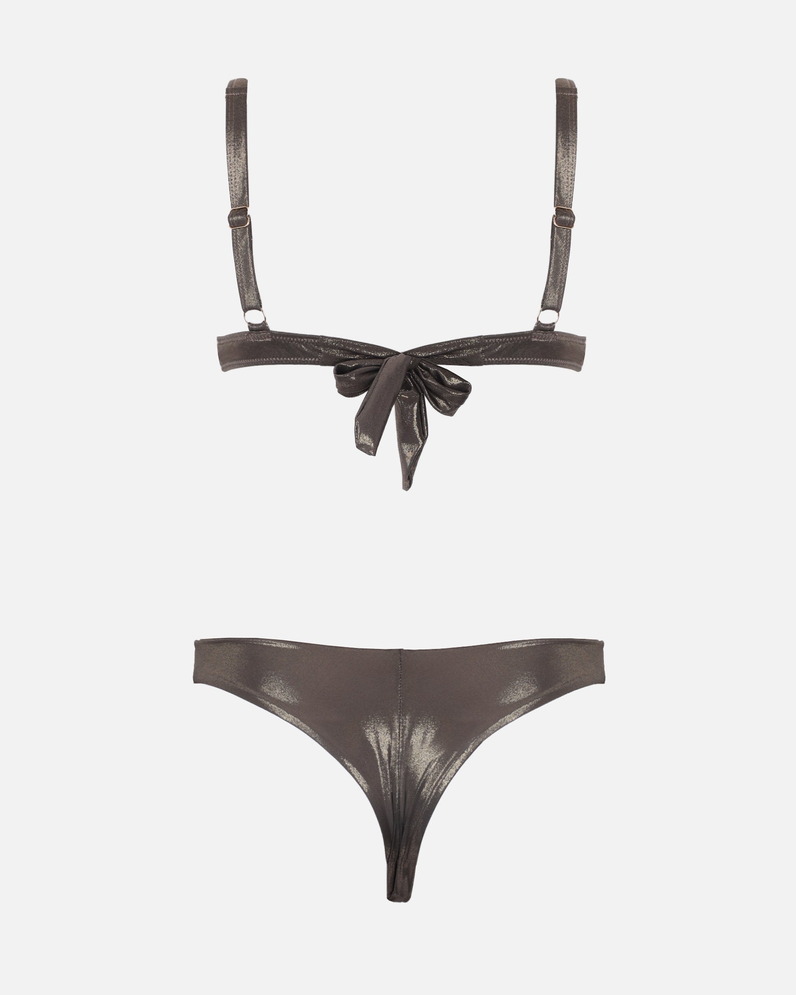 Nori Bronze Shimmer Bikini Set