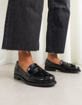 Nell Black Patent Tassel Loafers