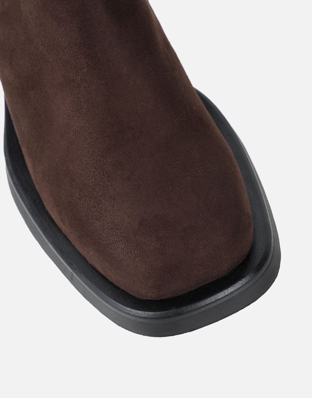 Amrose Brown Suede Ruched Heeled Boots