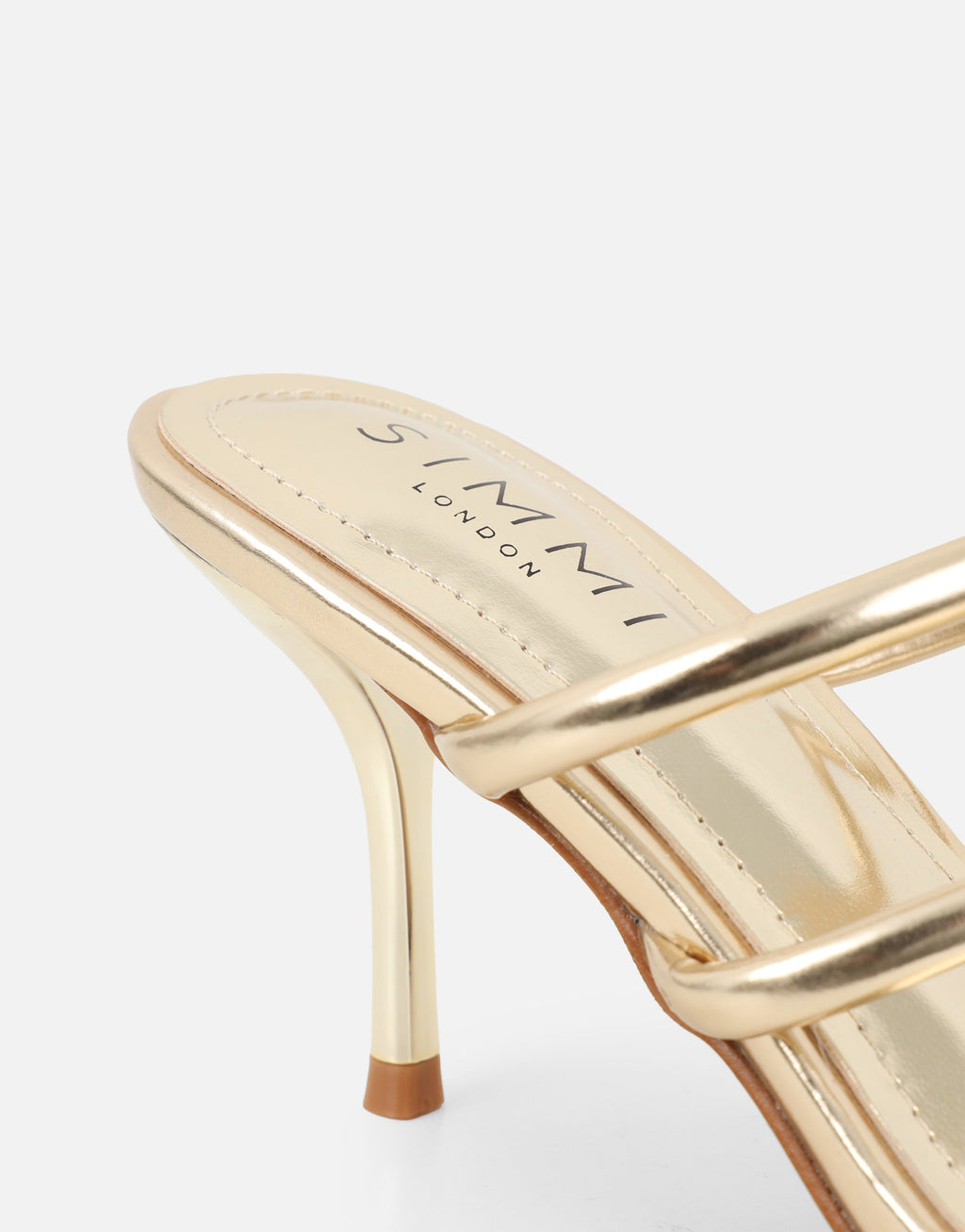 Eleanor Gold Metallic Gold Toe Post Detail Mules