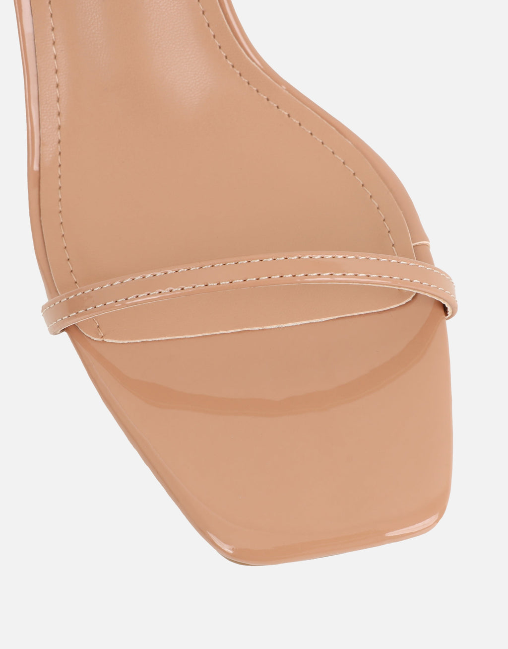 Lula Dark Beige Patent Heeled Sandals