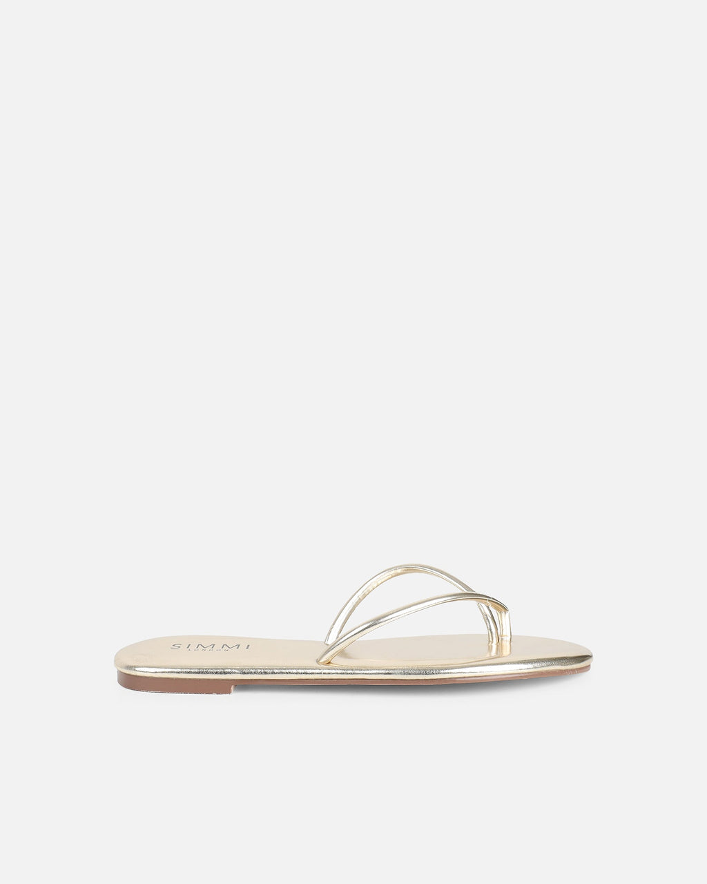 Elmas Gold Metallic Toe Post Sandals