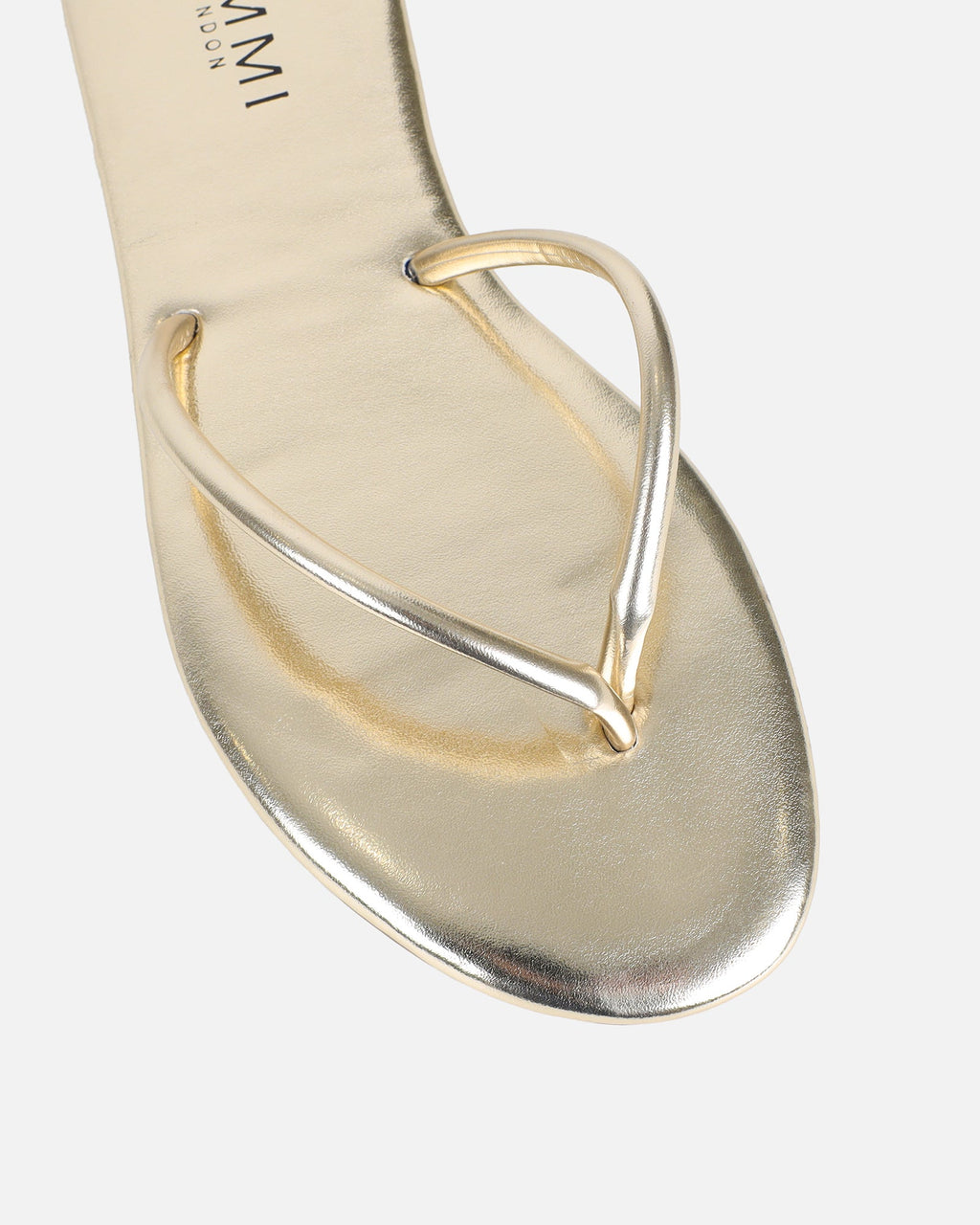 Elmas Gold Metallic Toe Post Sandals