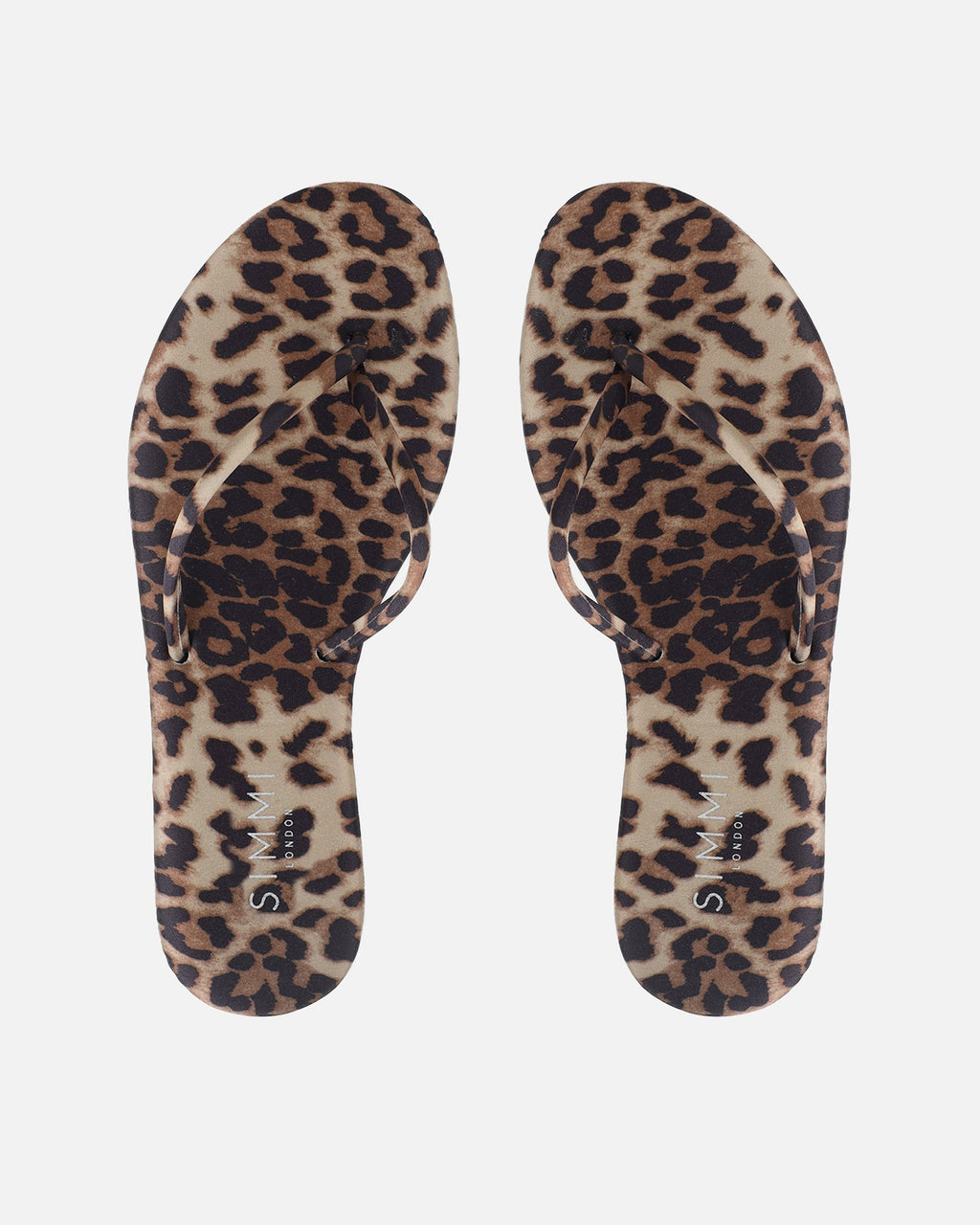 Elmas Leopard Satin Toe Post Sandals