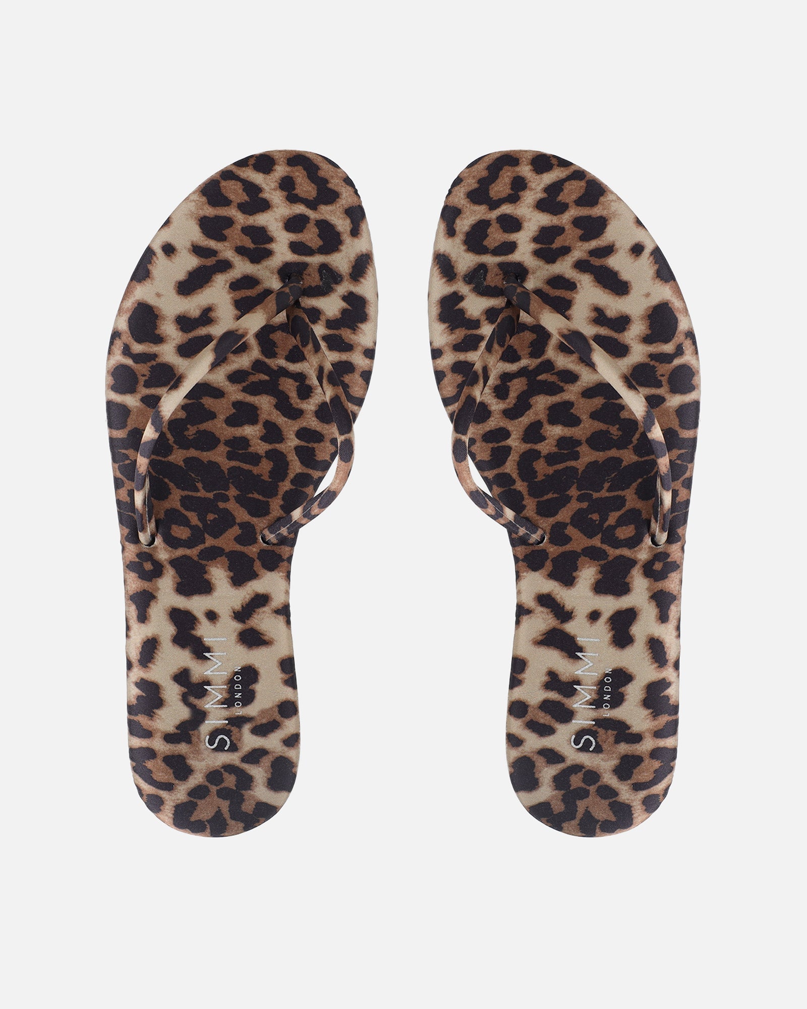 Elmas Leopard Satin Toe Post Sandals