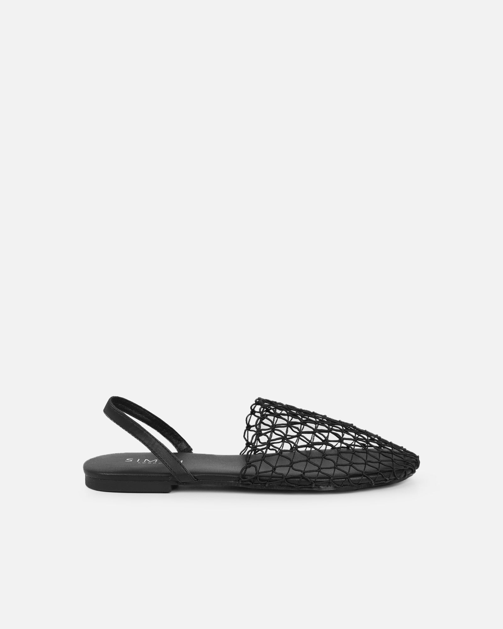 Avianna Black Woven Mesh Sliders