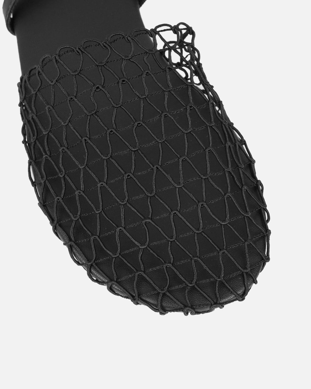 Avianna Black Woven Mesh Sliders