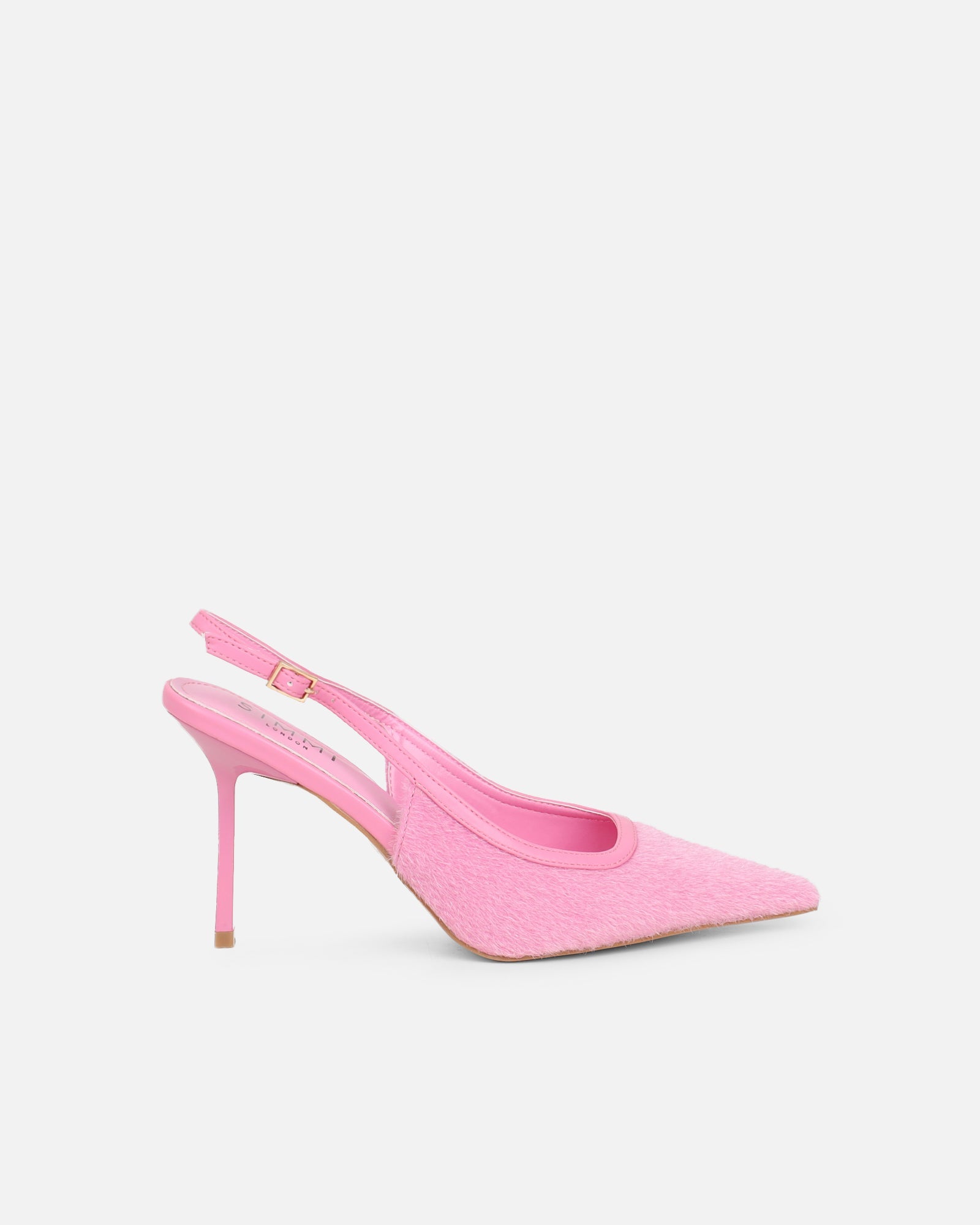 Exmoor Pink Plush Slingback Courts