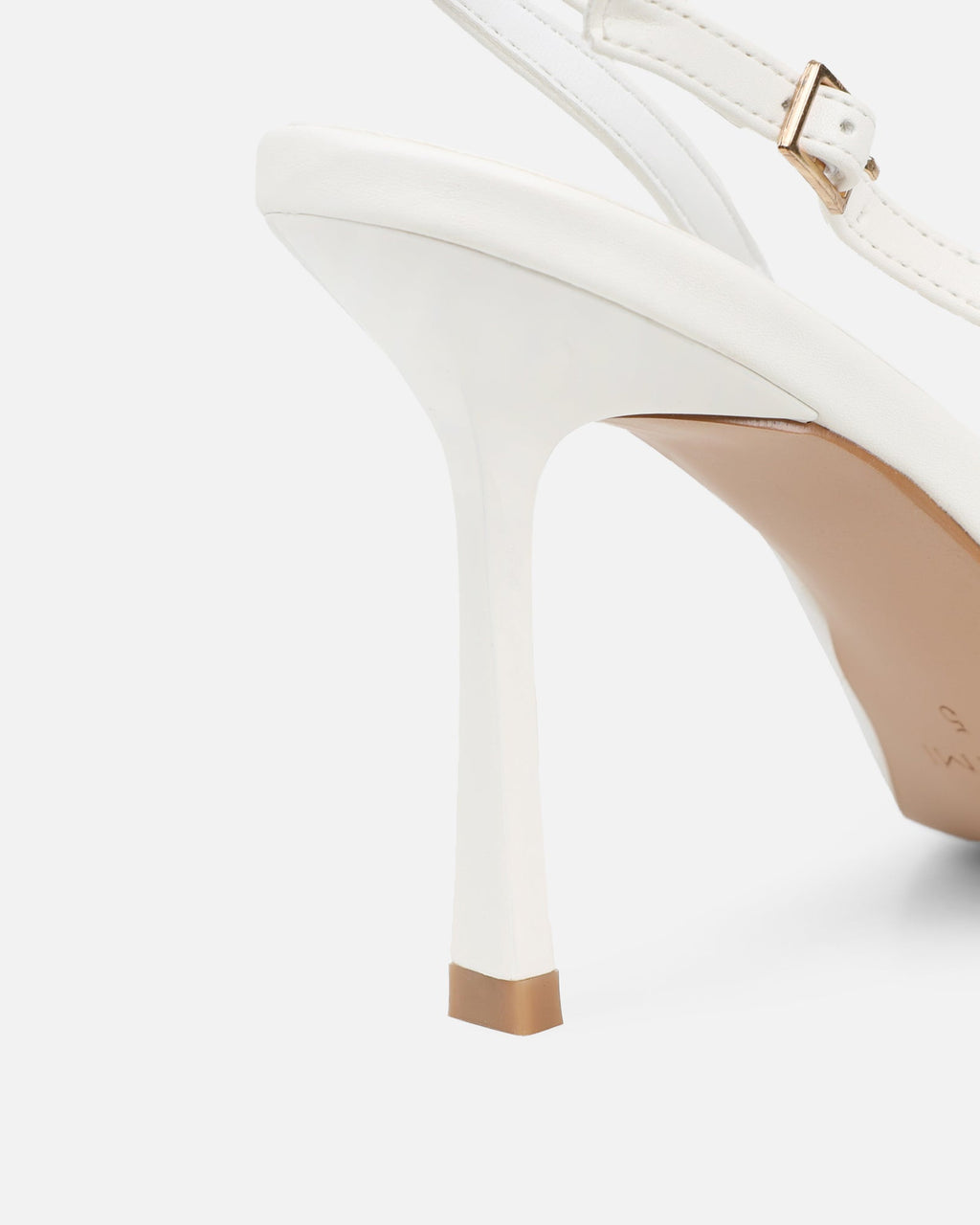 Exmoor White Plush Slingback Courts