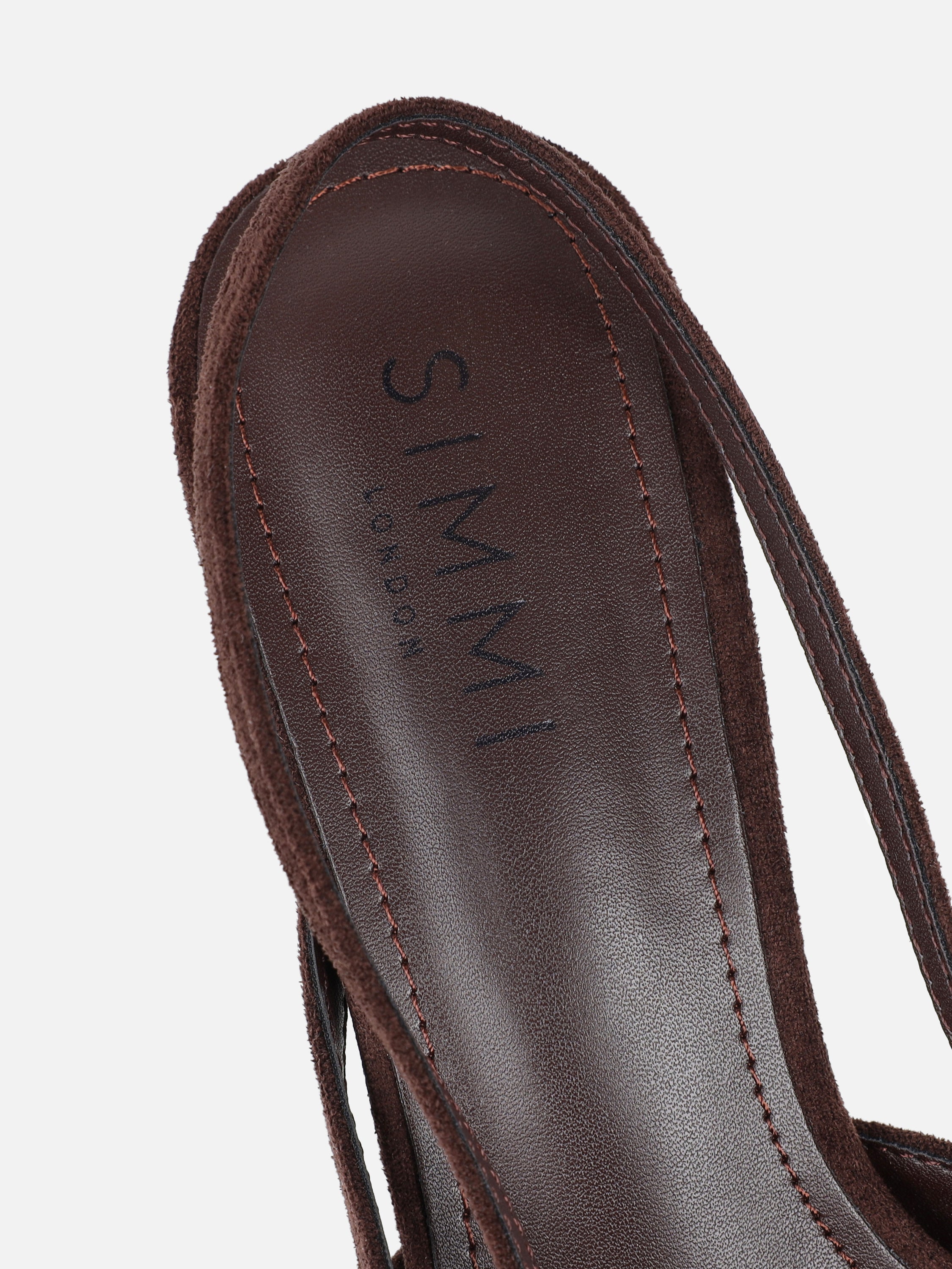 Stallone Brown Suede Buckle Detail Slingback Court Shoes