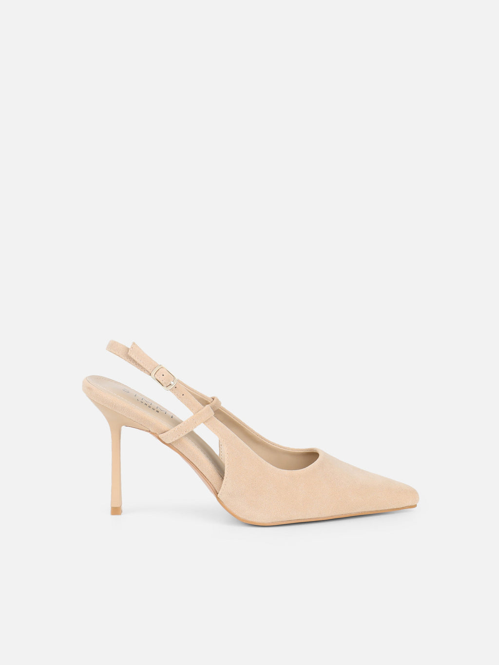 Emarra Beige Suede Slingback Court Shoes