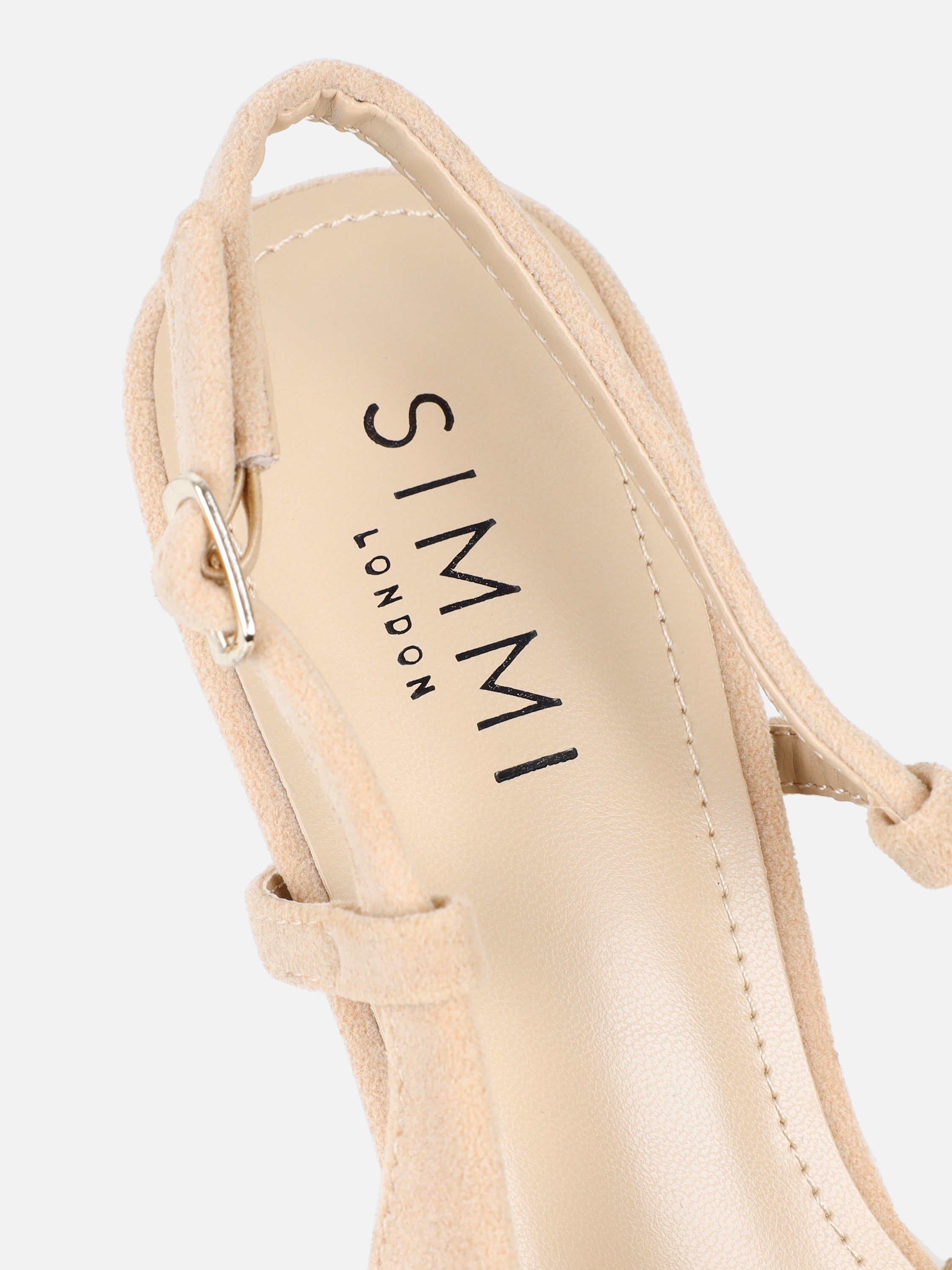 Emarra Beige Suede Slingback Court Shoes