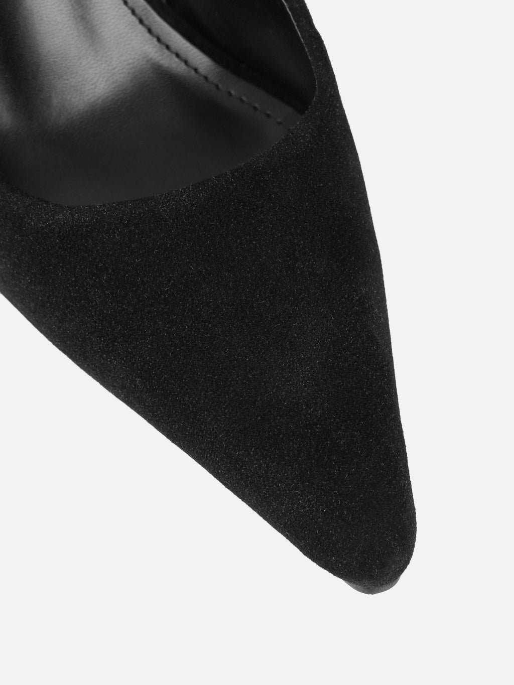 Emarra Black Suede Slingback Court Shoes