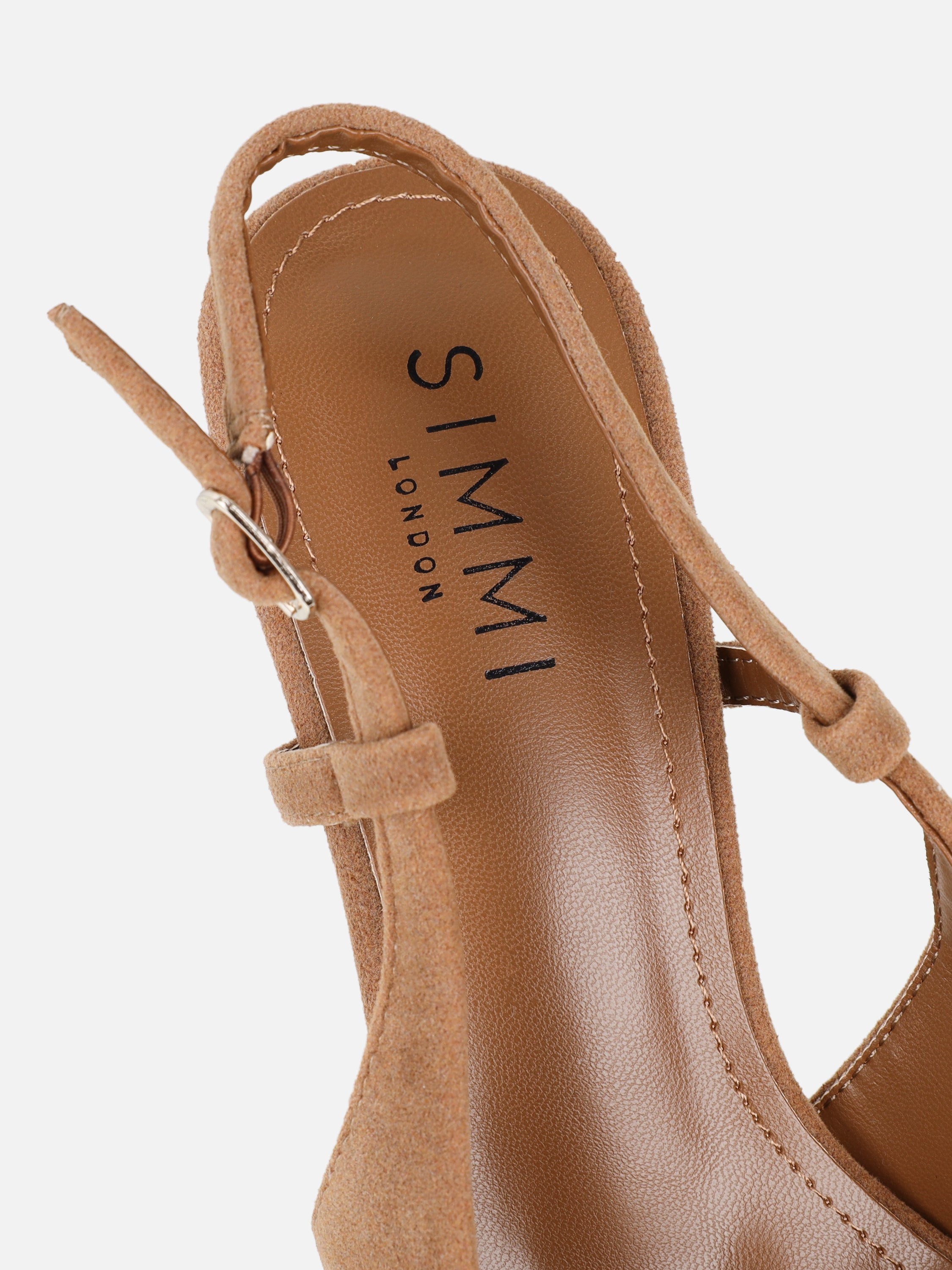 Emarra Taupe Suede Slingback Court Shoes