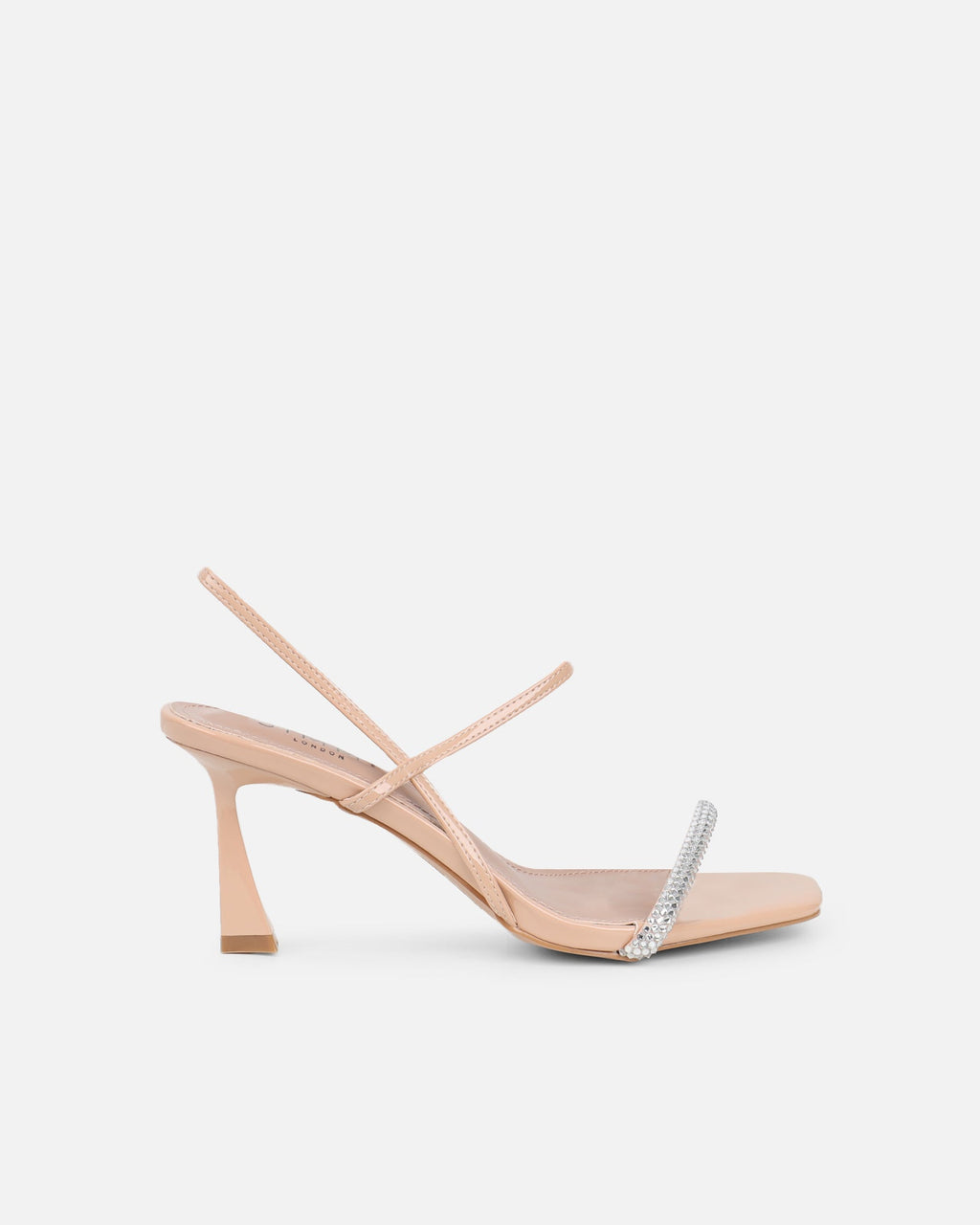 Gillespie Nude Diamante Heeled Sandals