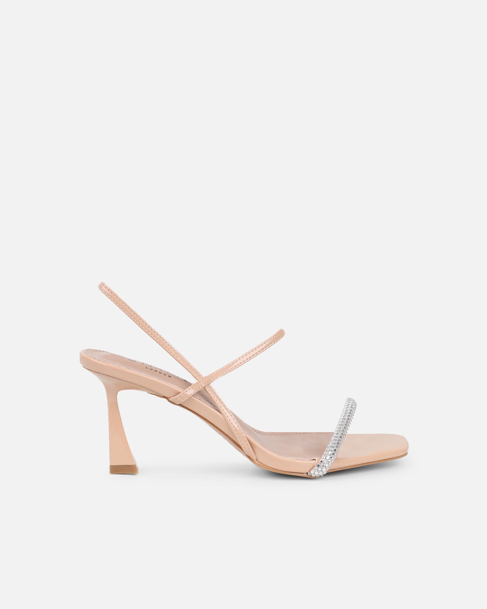 Gillespie Nude Diamante Heeled Sandals