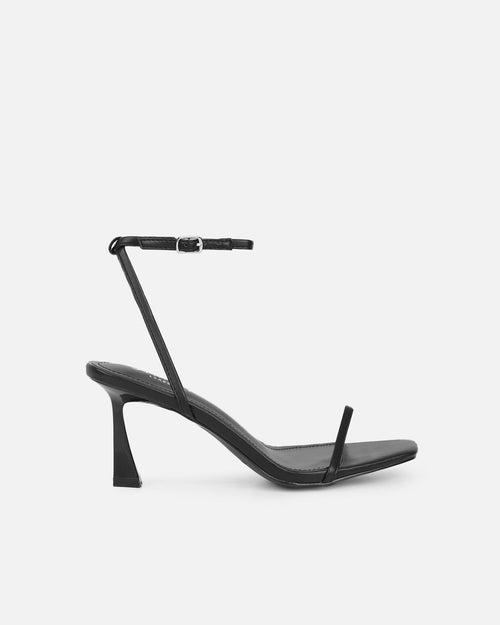 Yesmina Black Heeled Sandals