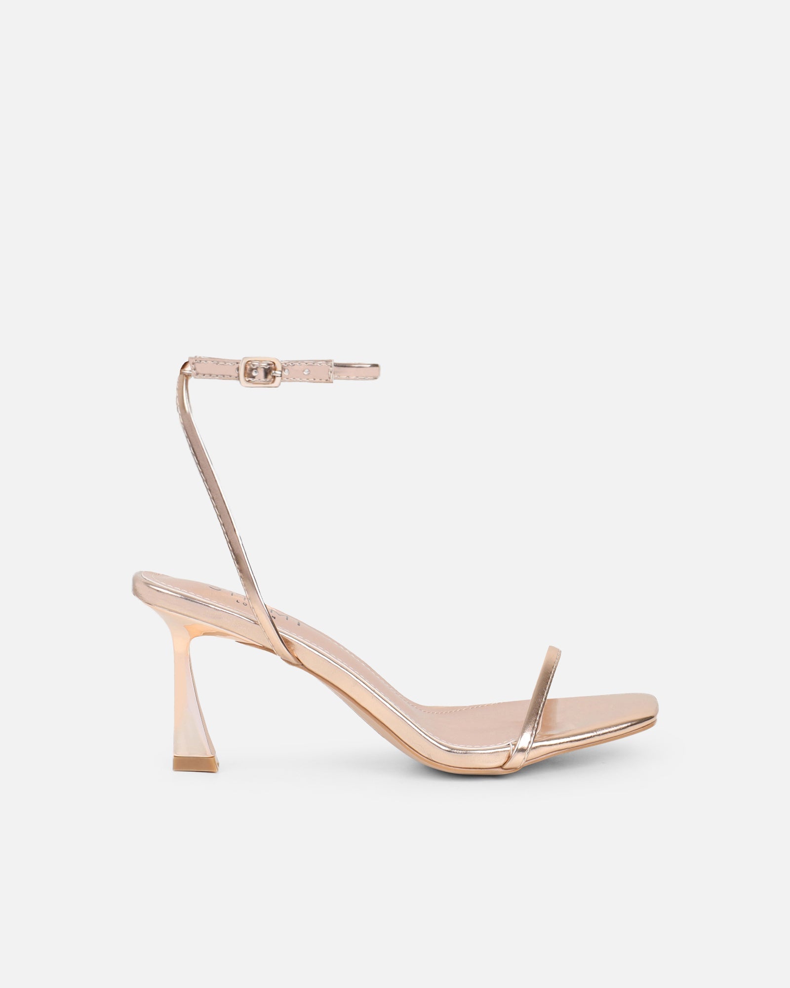 Yesmina Rose Gold Metallic Heeled Sandals