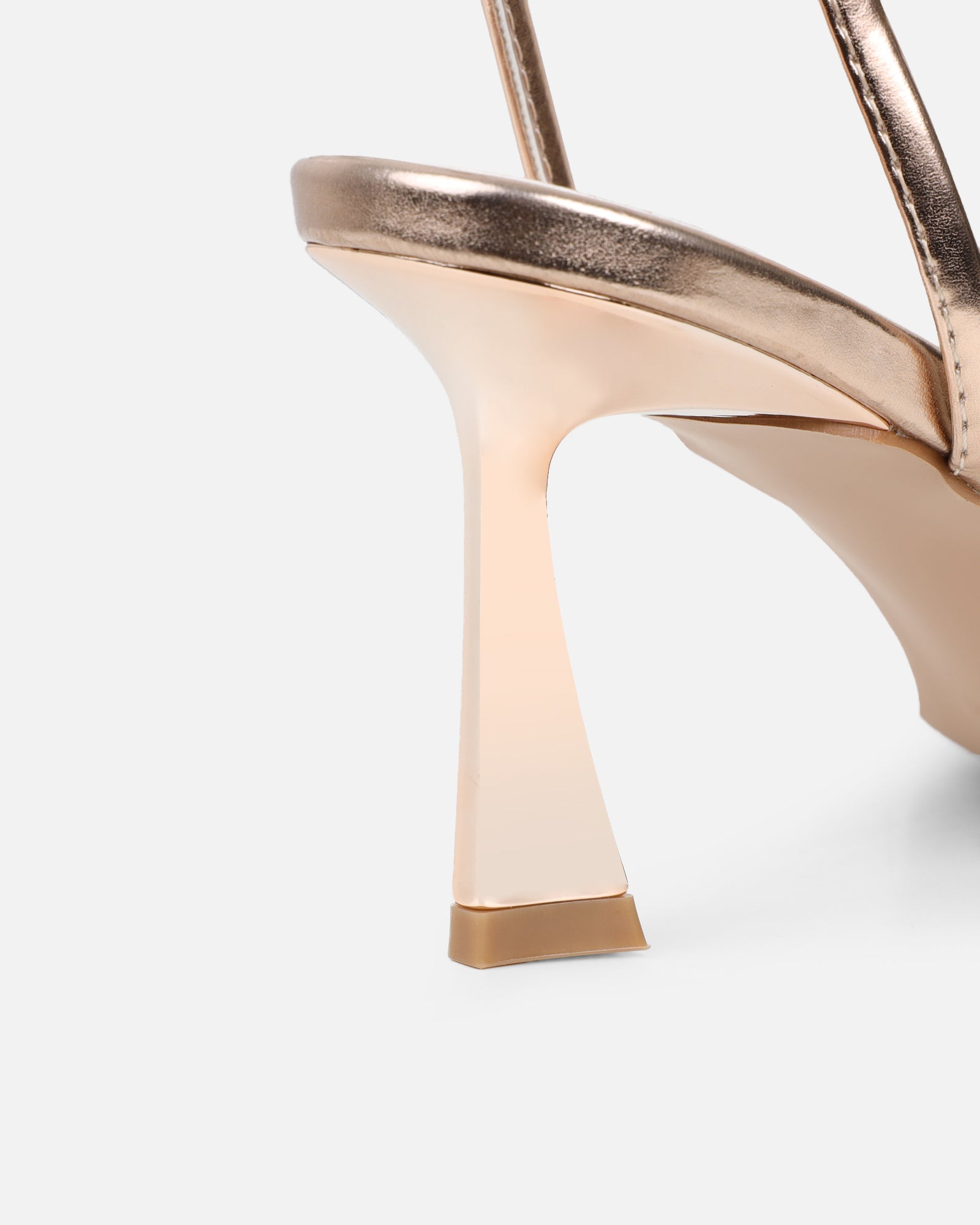 Yesmina Rose Gold Metallic Heeled Sandals