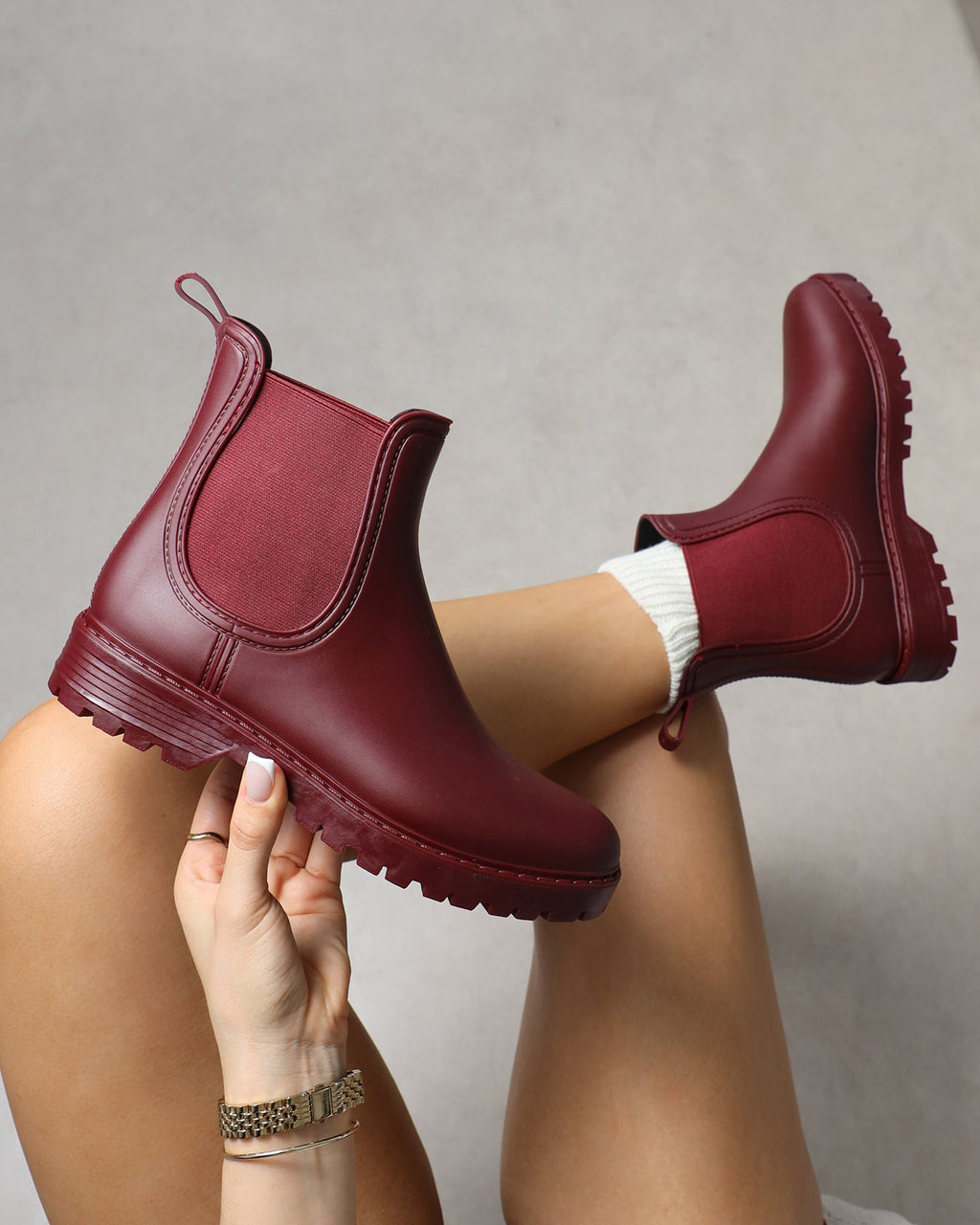 Hartley Burgundy Wellington Chelsea Boot