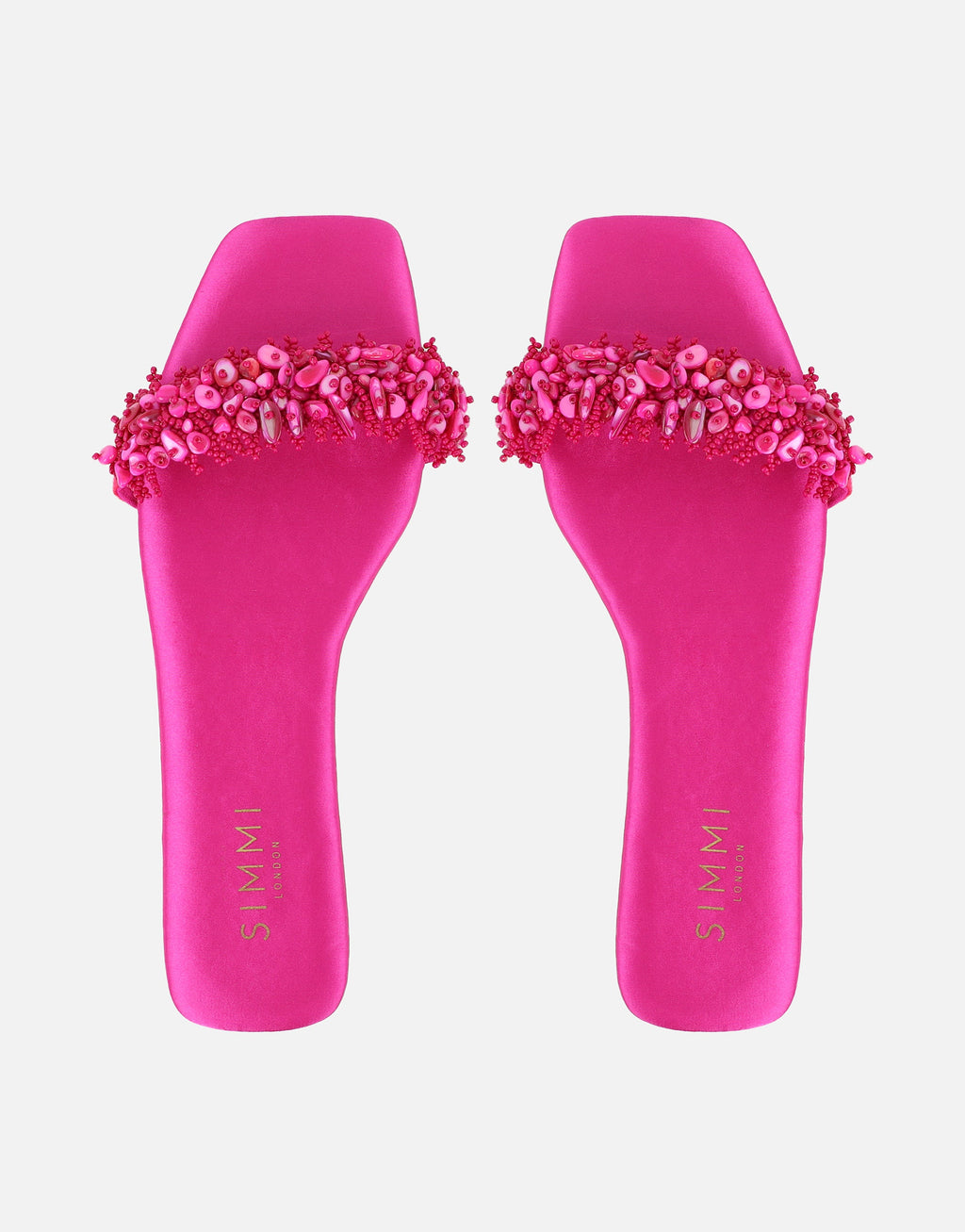 Hatty Pink Slip On Flat Sandals