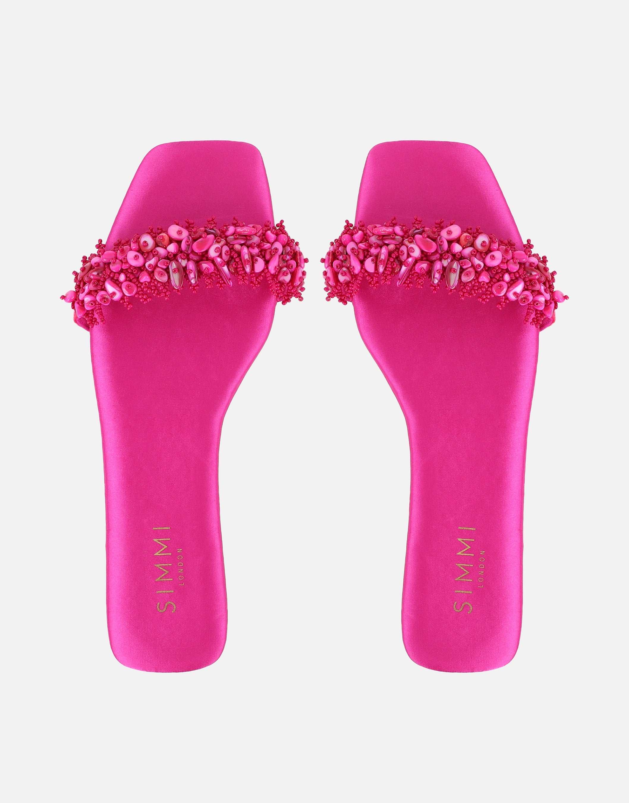 Hatty Pink Slip On Flat Sandals