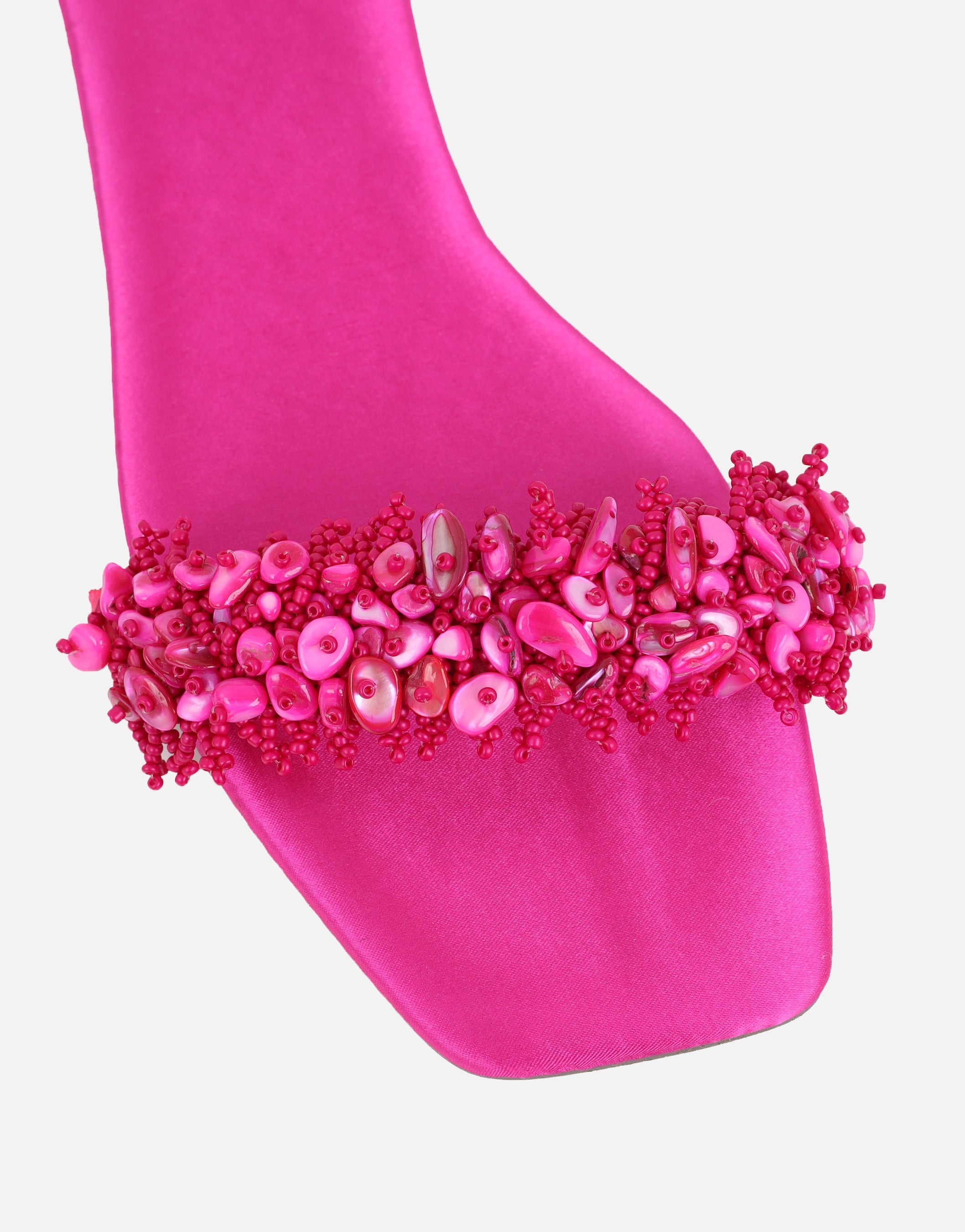 Hatty Pink Slip On Flat Sandals