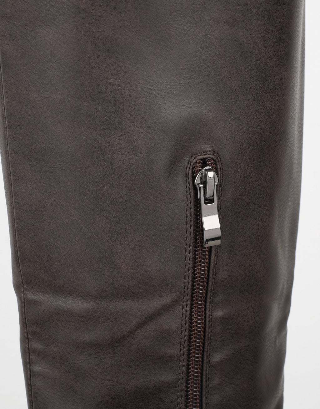 Miles Brown Knee High Tab Detail Boots