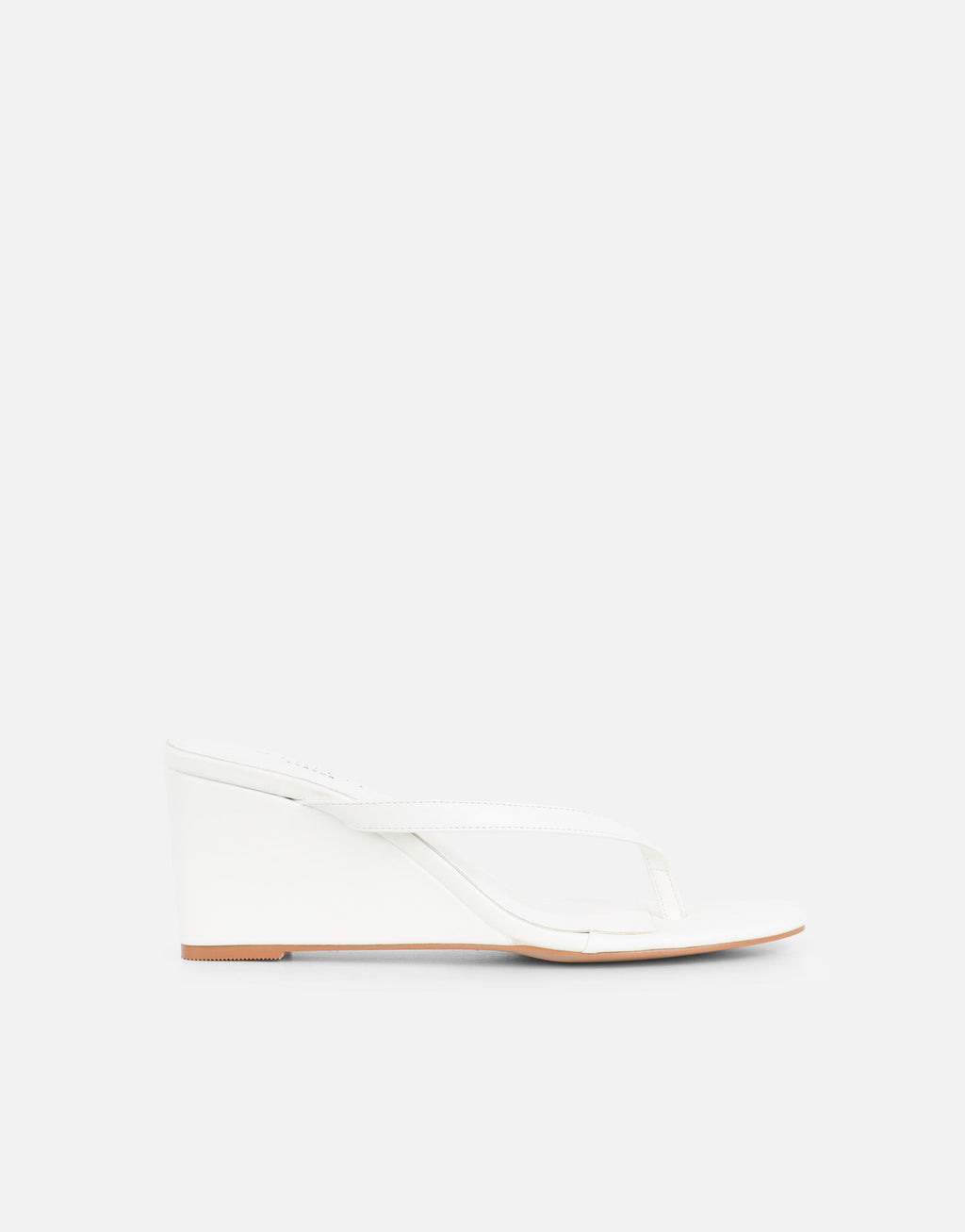 Immy White Toe Post Wedge Sandals
