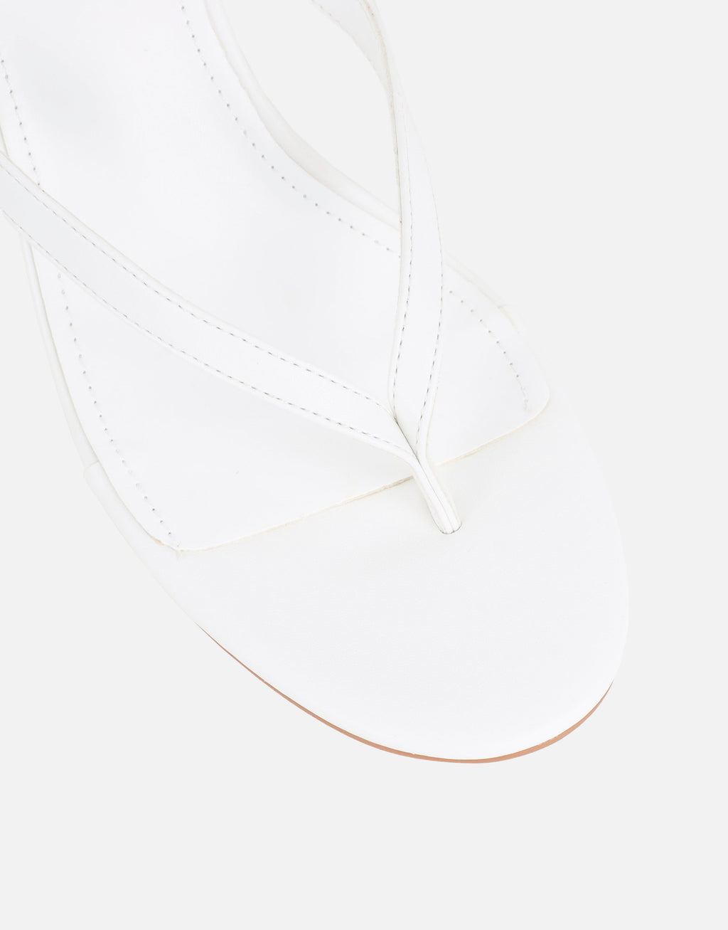 Immy White Toe Post Wedge Sandals