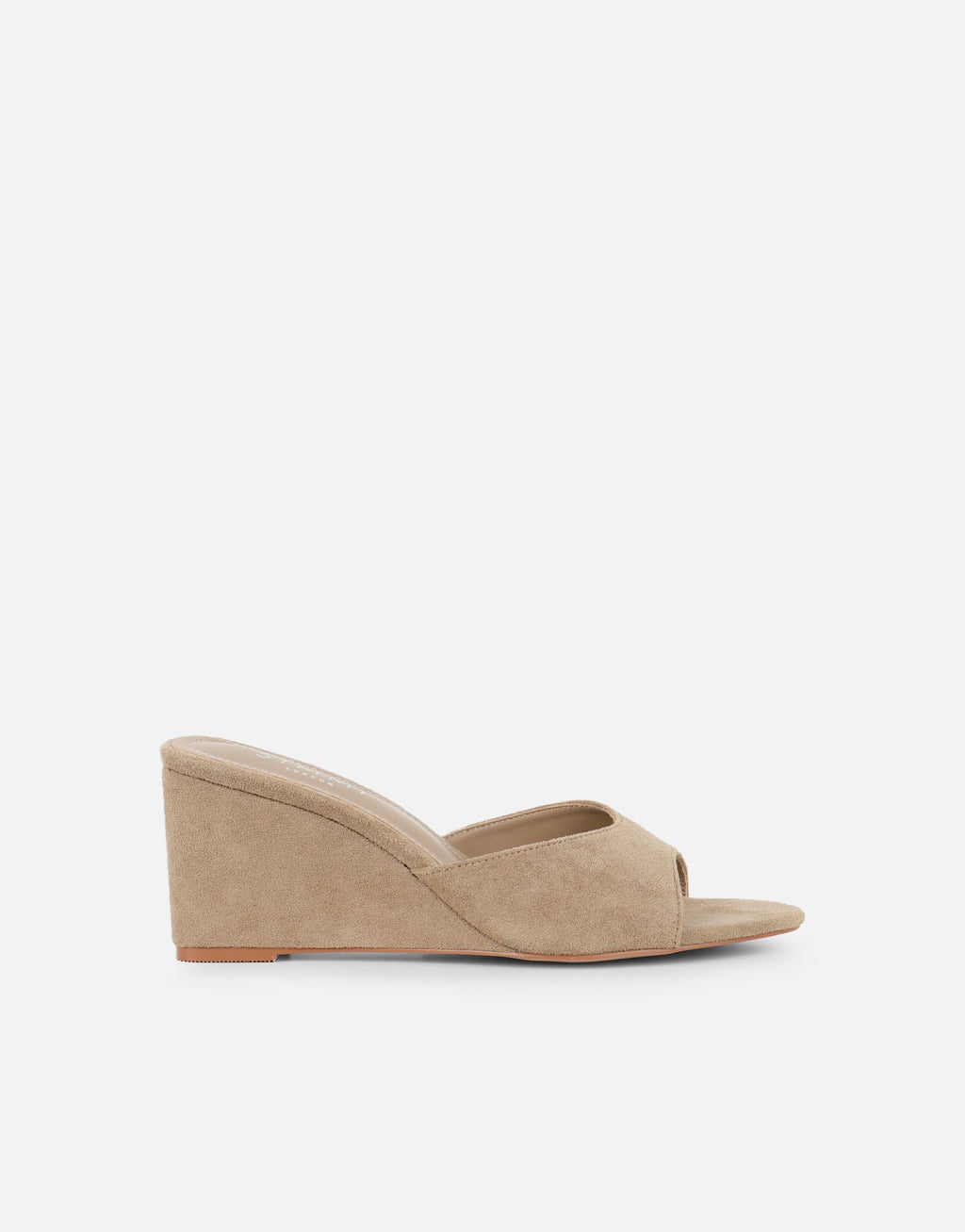 Iris Beige Suede Wedge Mules