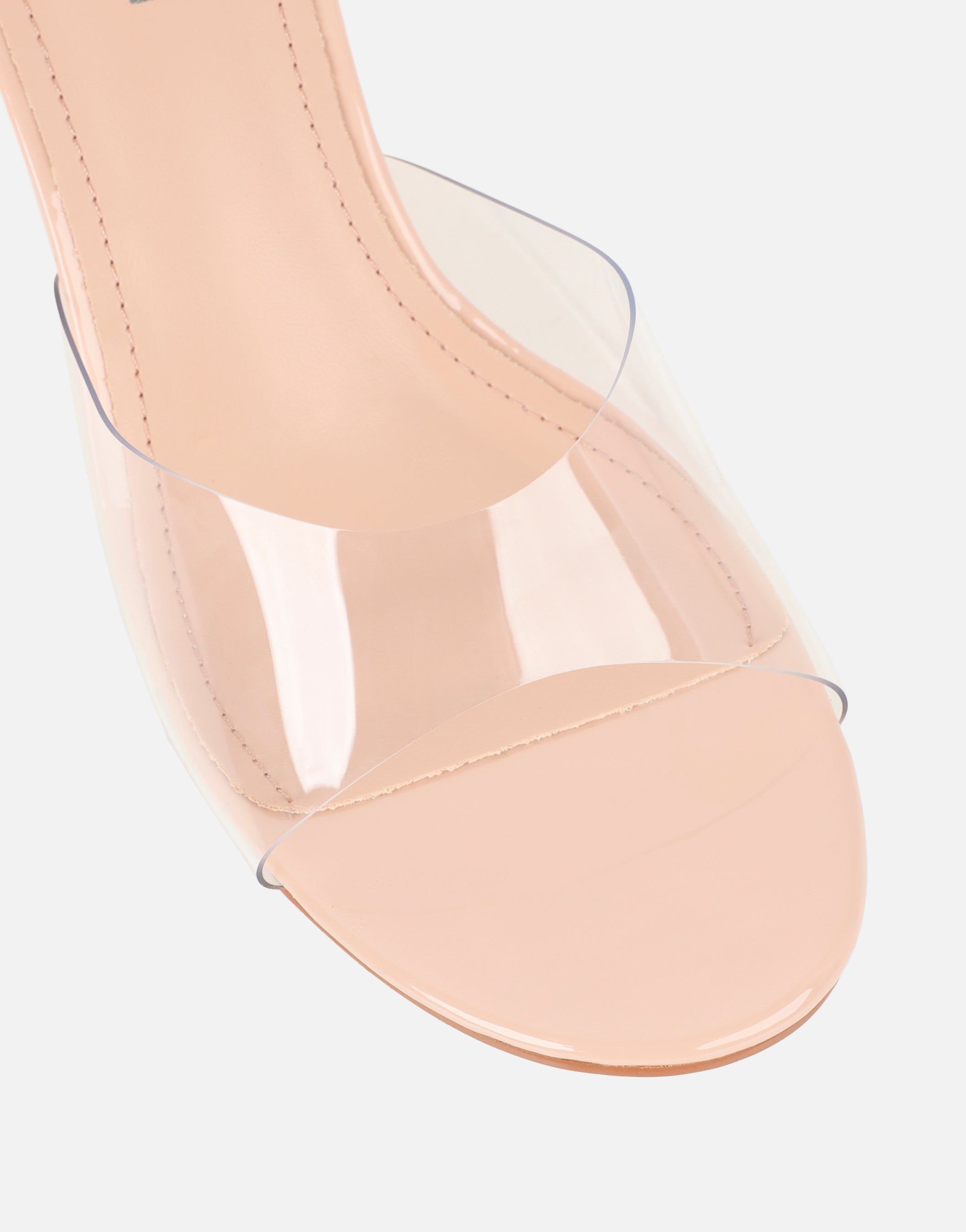 Iris Nude Clear Wedge Mules