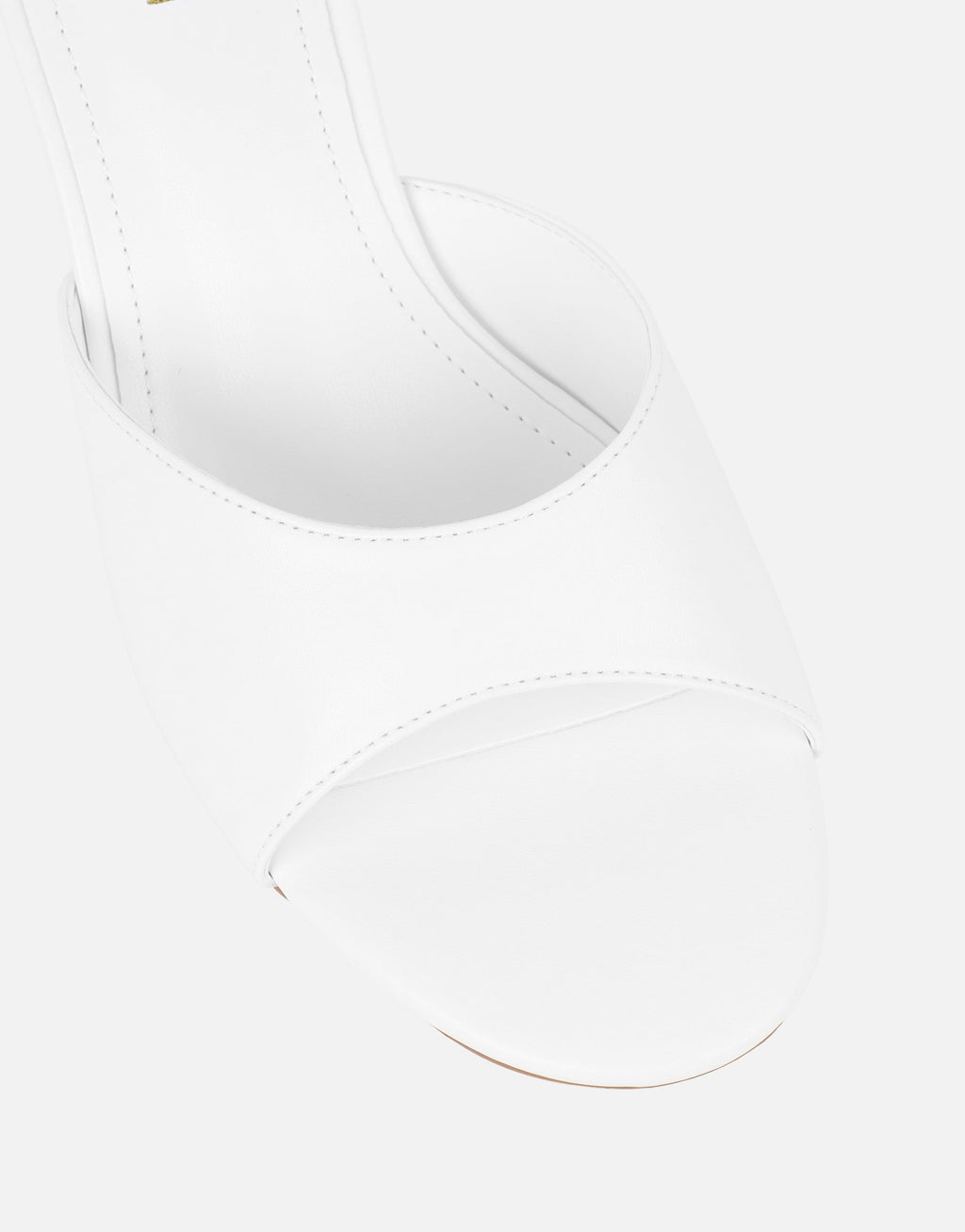 Iris White Wedge Mules