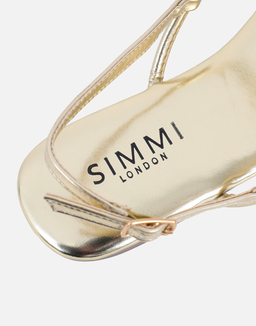 Isha Gold Metallic Beaded Flat Sandals