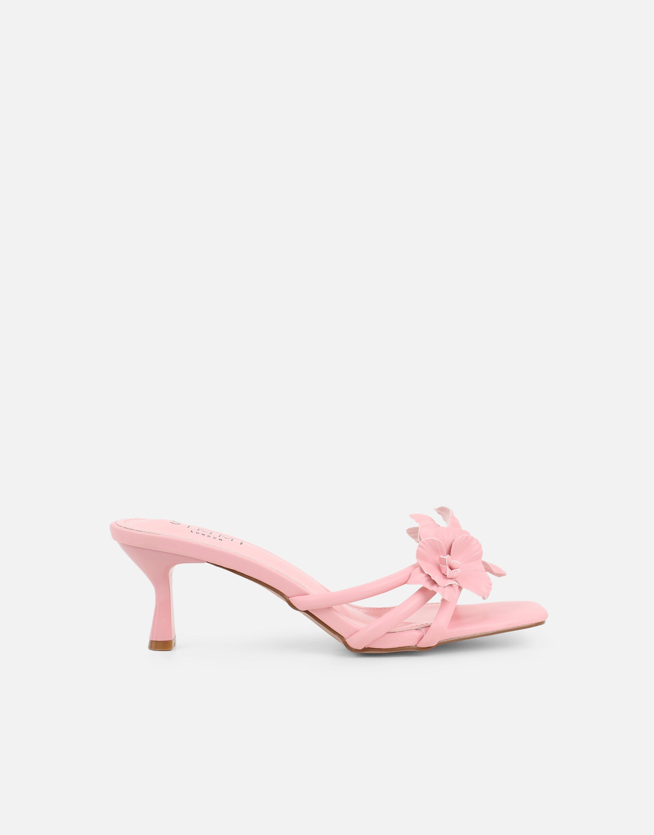 Jemima Pink Flower Detail Mules