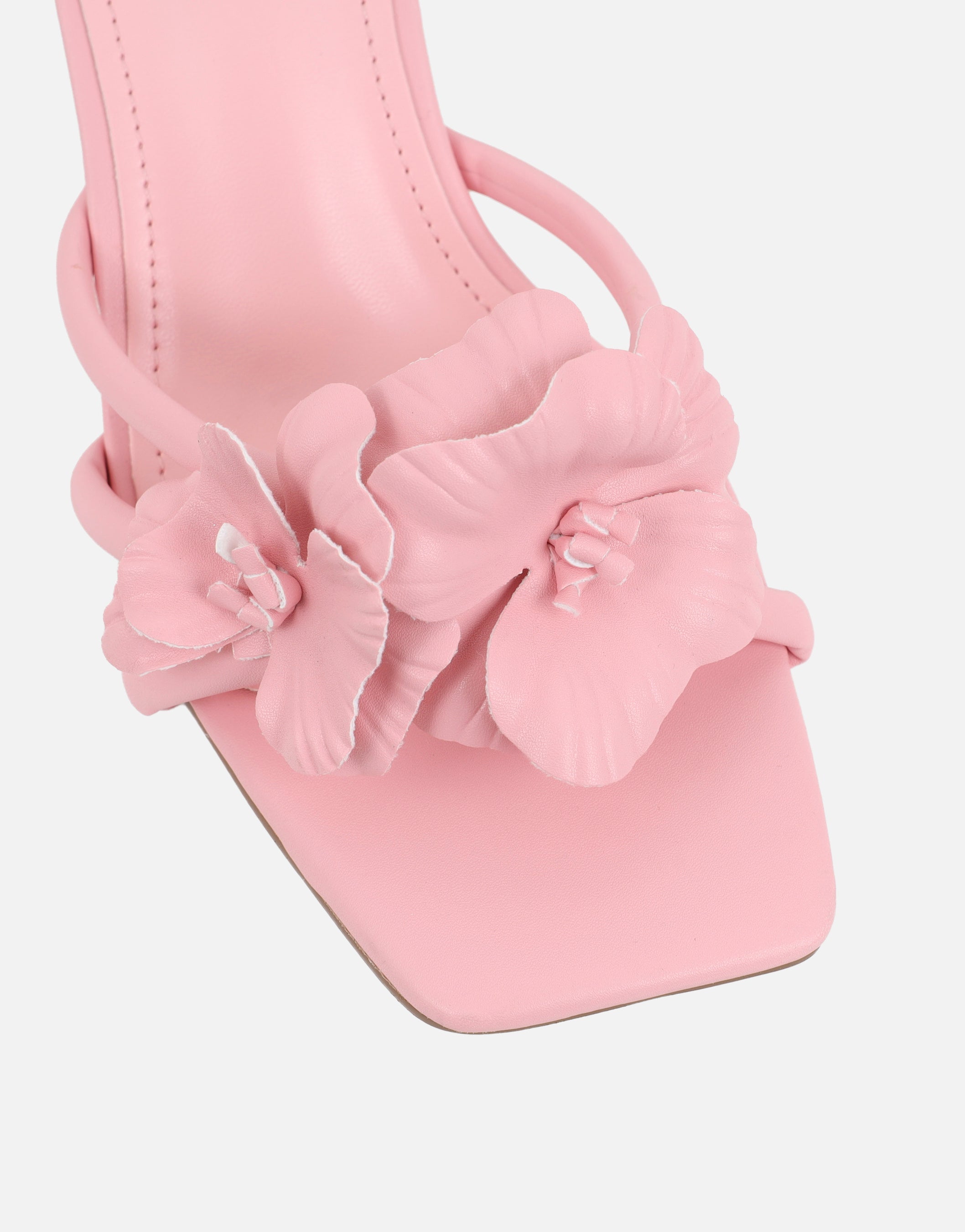 Jemima Pink Flower Detail Mules
