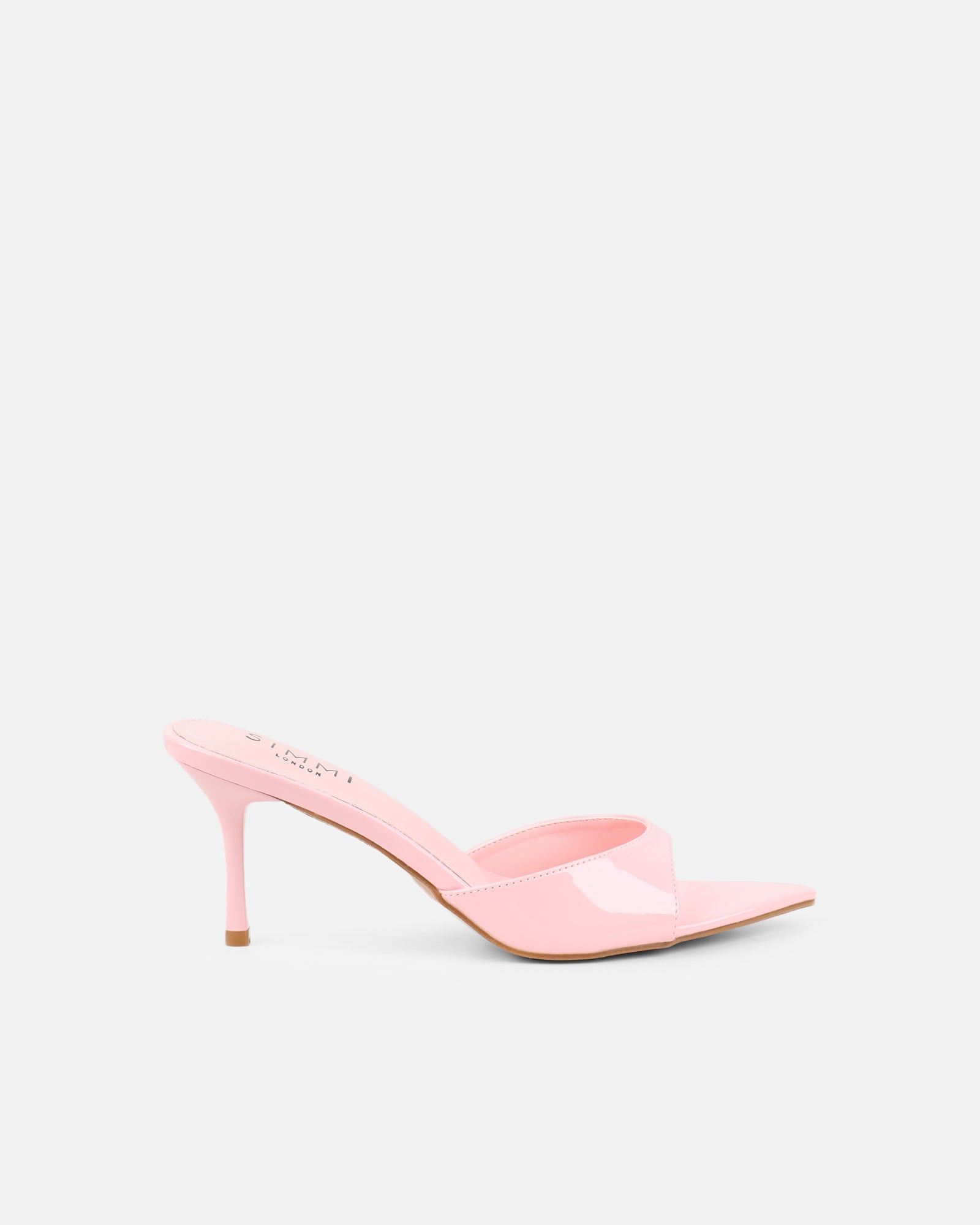 Jerez Pink Patent Peep Toe Heeled Sandals