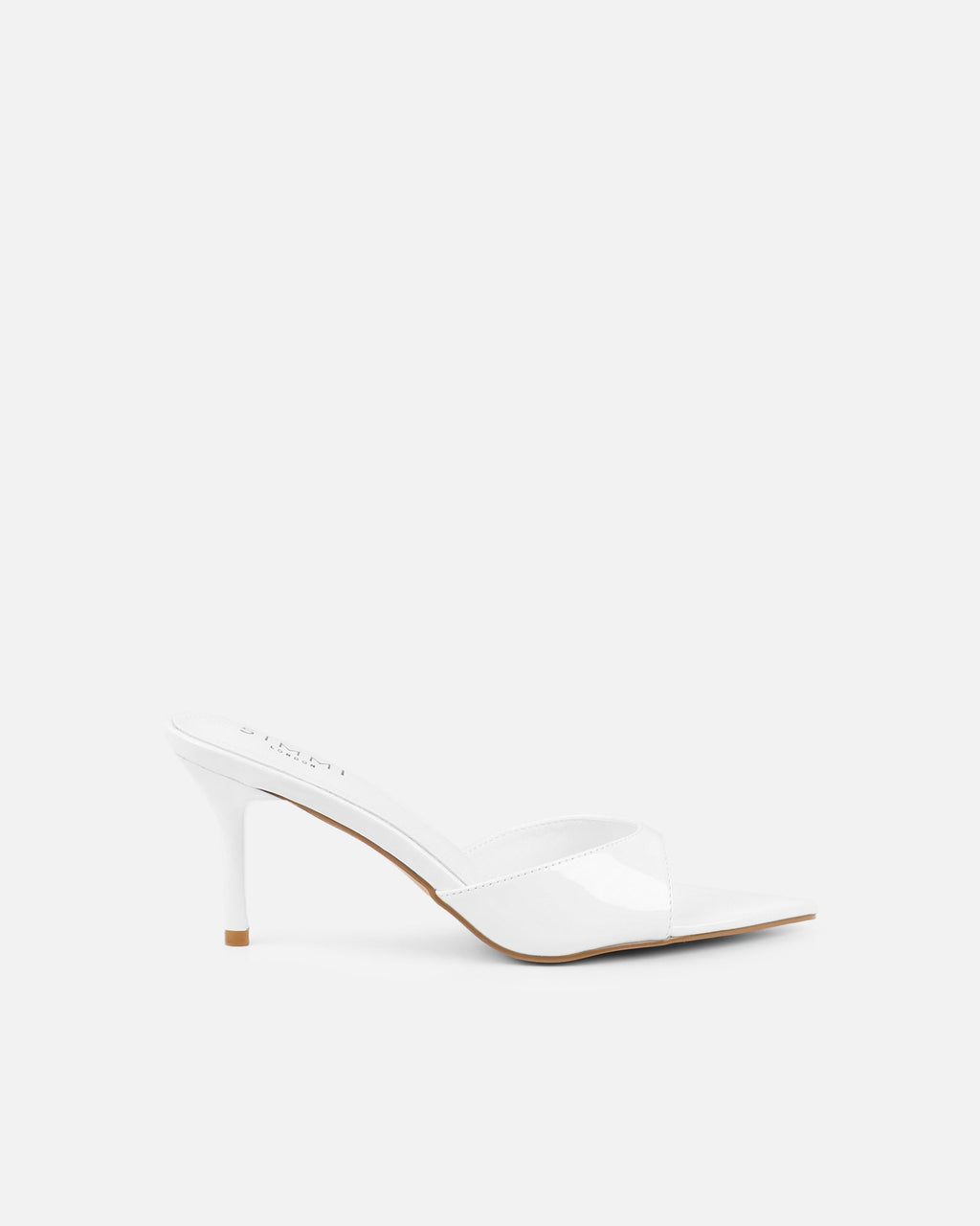 Jerez White Patent Peep Toe Heeled Sandals