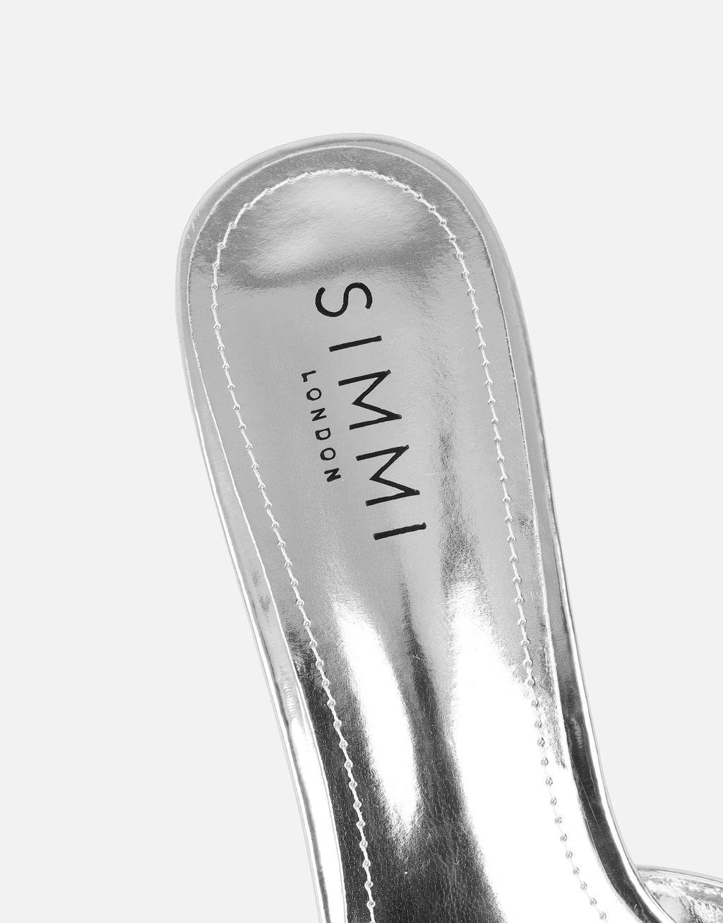 Jerez Silver Mirror Peep Toe Heeled Sandals
