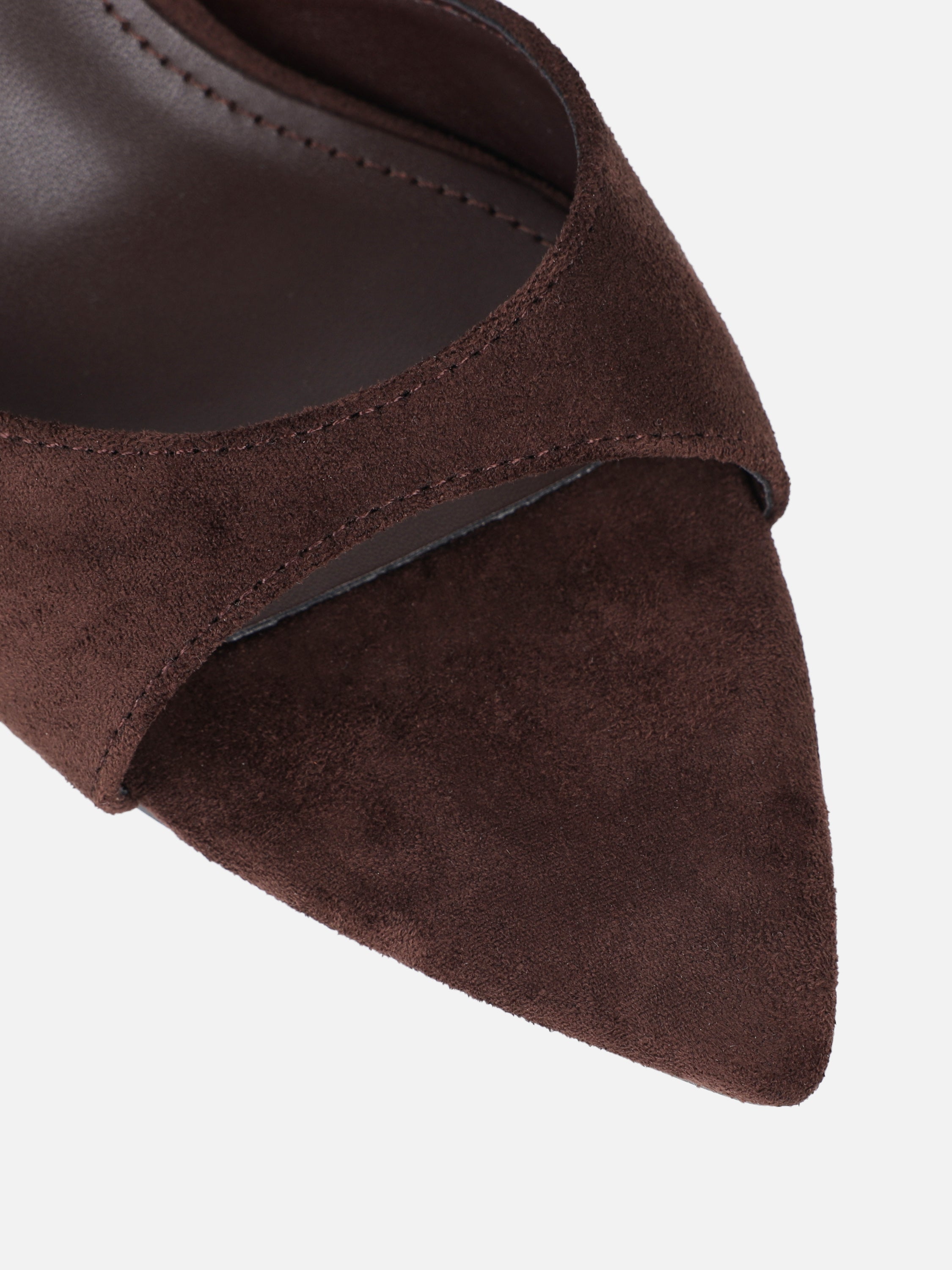Silvia Brown Suede Peep Toe Heeled Sandals