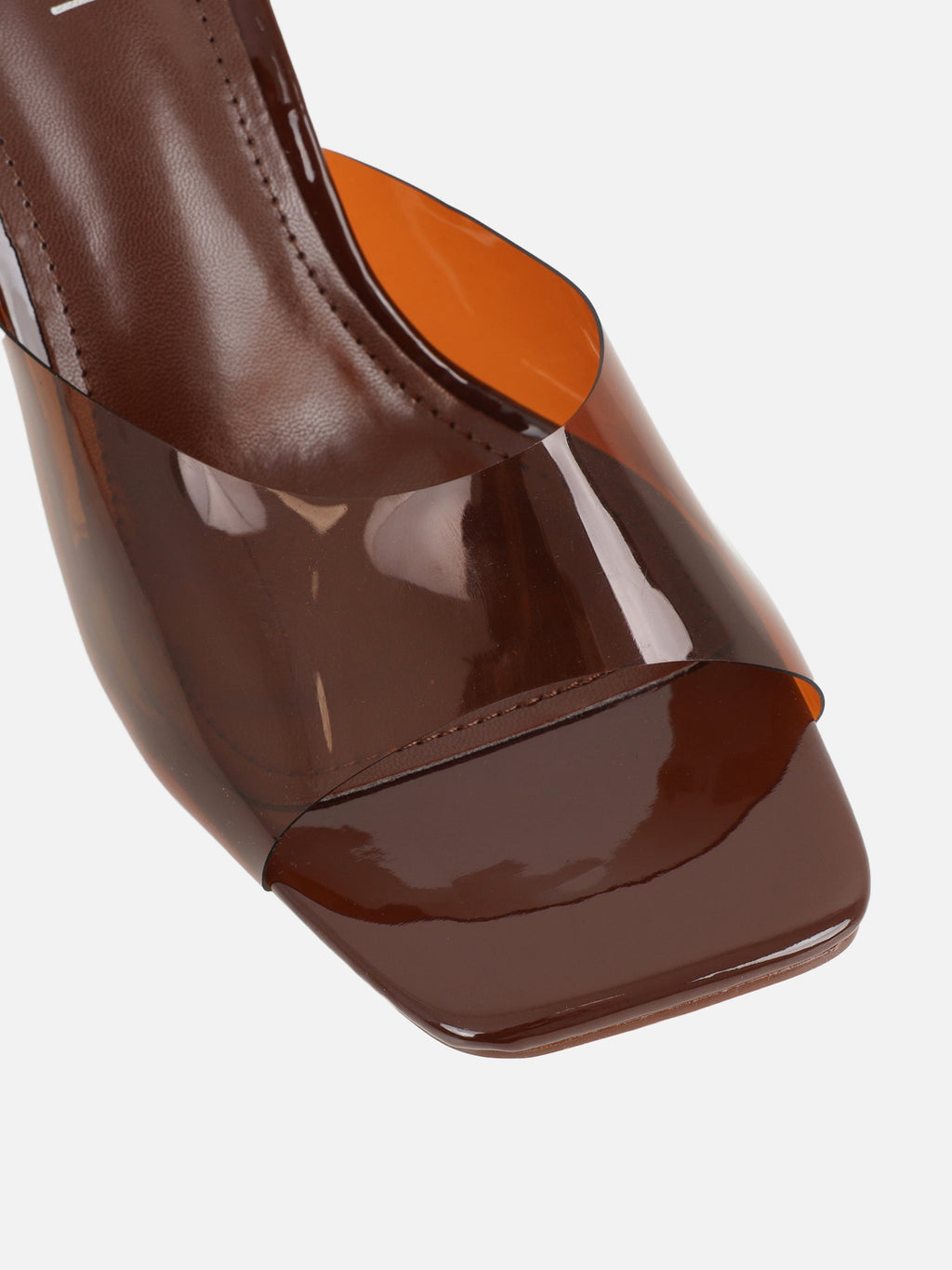Josephine Clear Brown Heeled Sandals