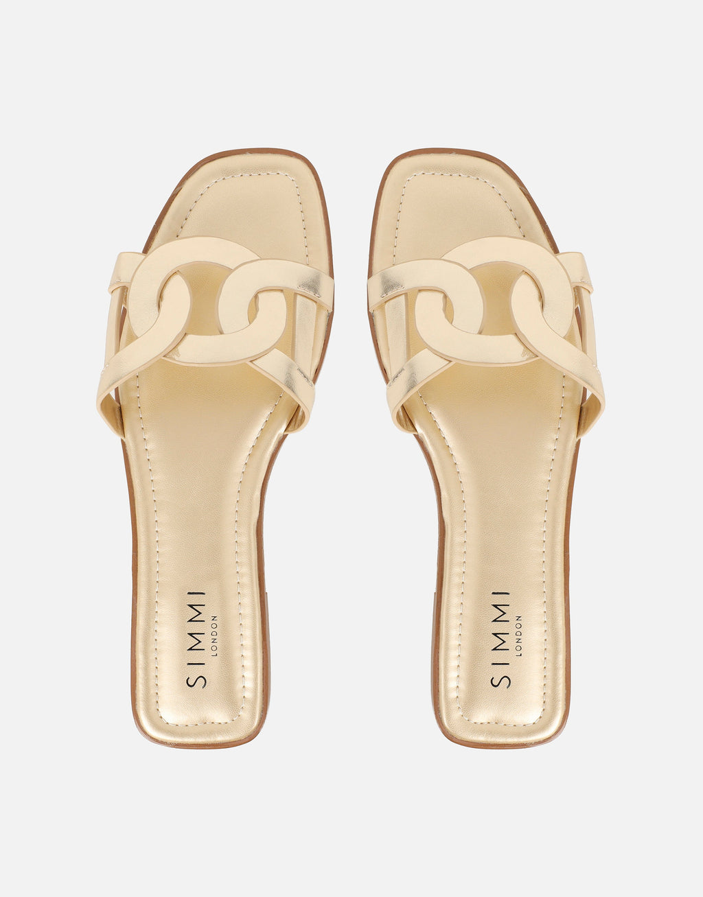 Laurel Gold Metallic Flat Sandals