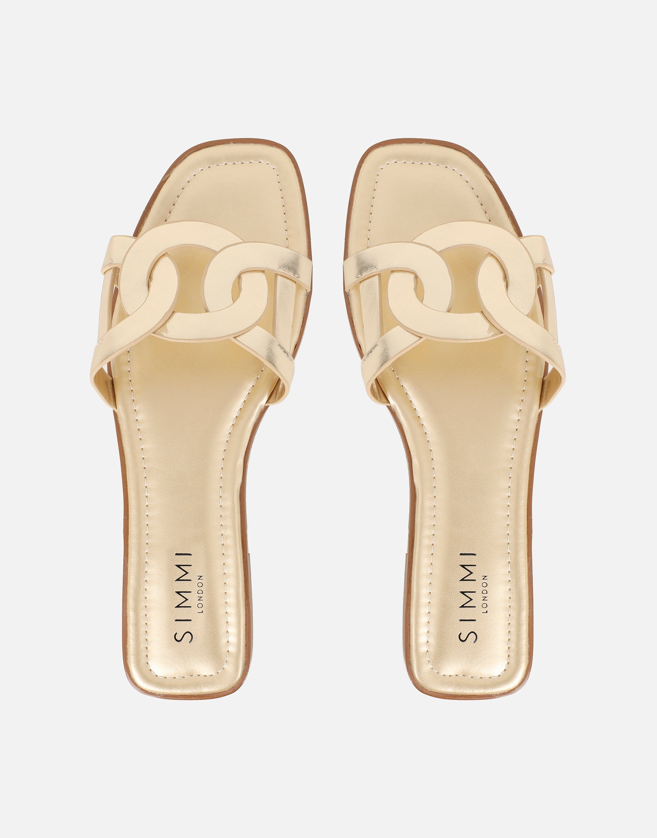 Laurel Gold Metallic Flat Sandals