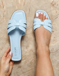 Jorja Blue Slip On Flat Sandals