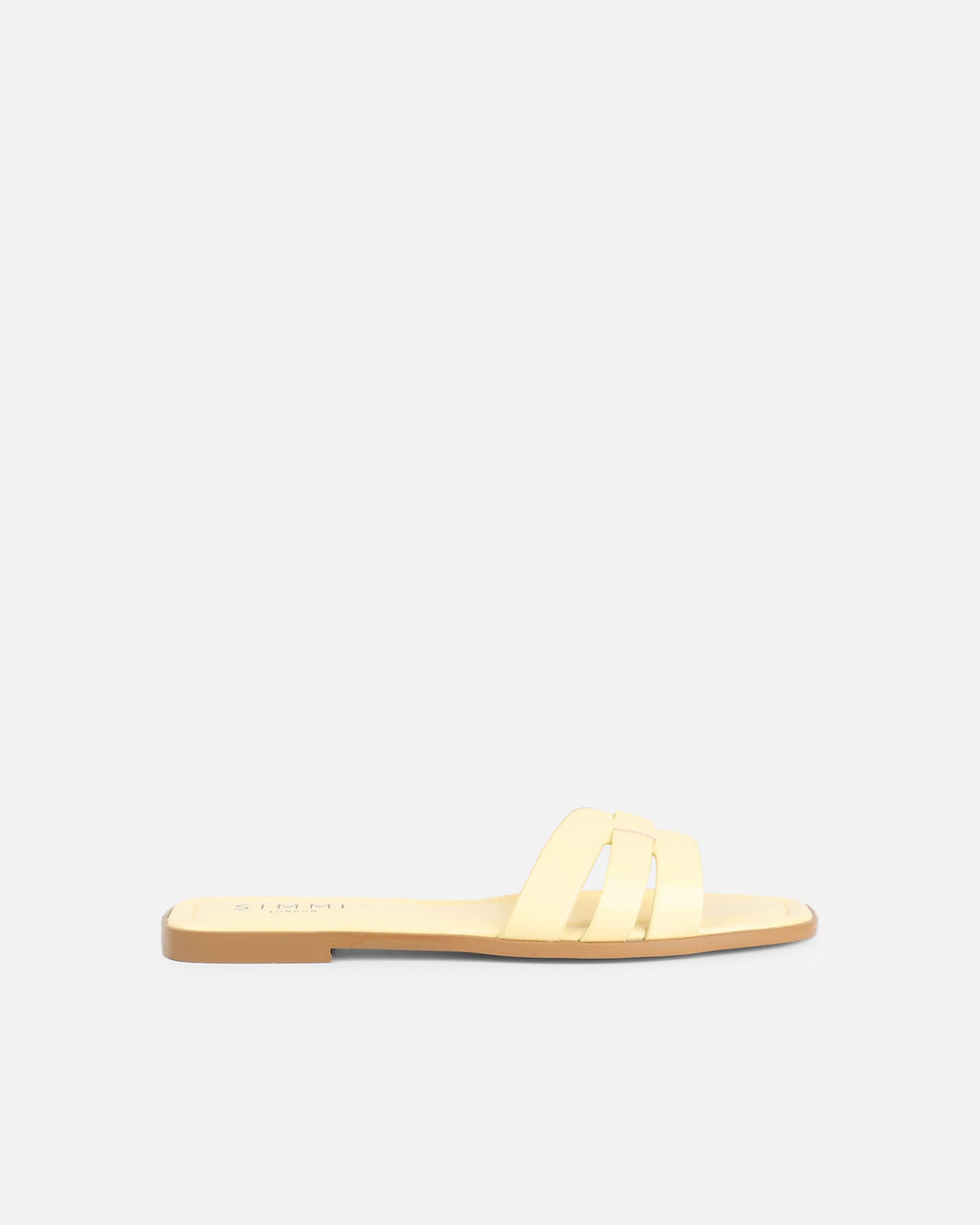 Jorja Butter Yellow Slip On Flat Sandals