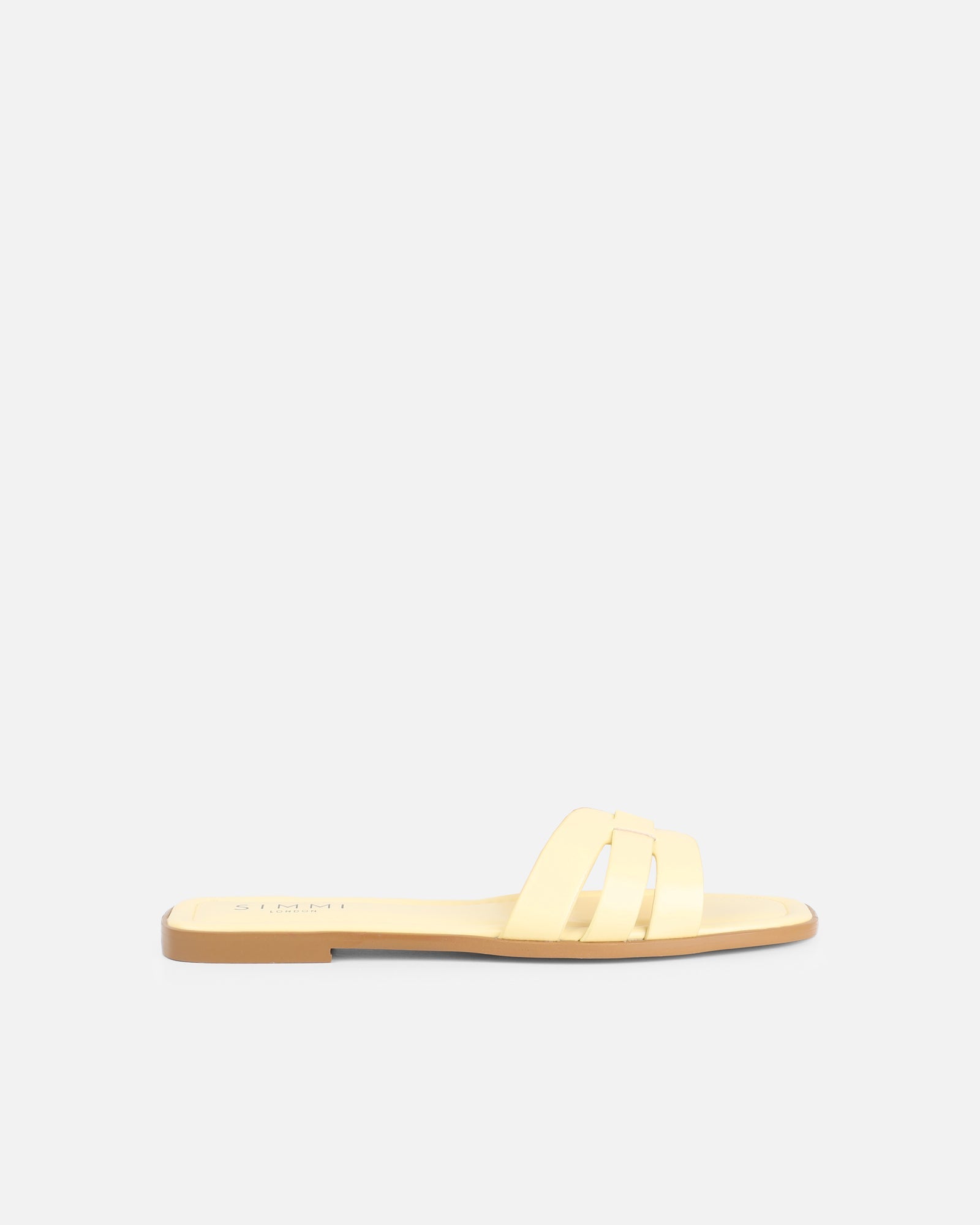 Jorja Butter Yellow Slip On Flat Sandals
