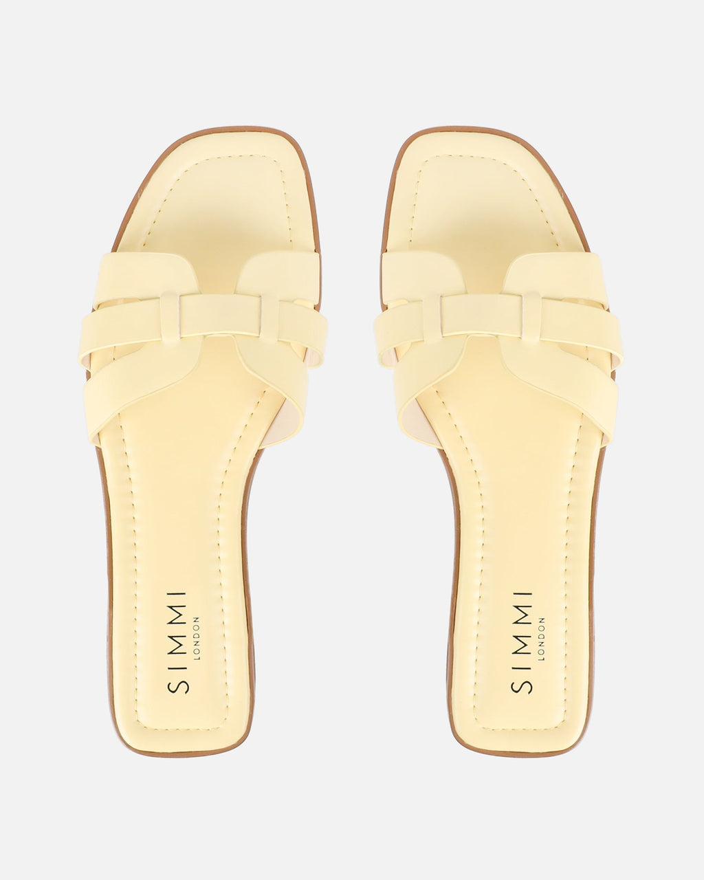 Jorja Butter Yellow Slip On Flat Sandals