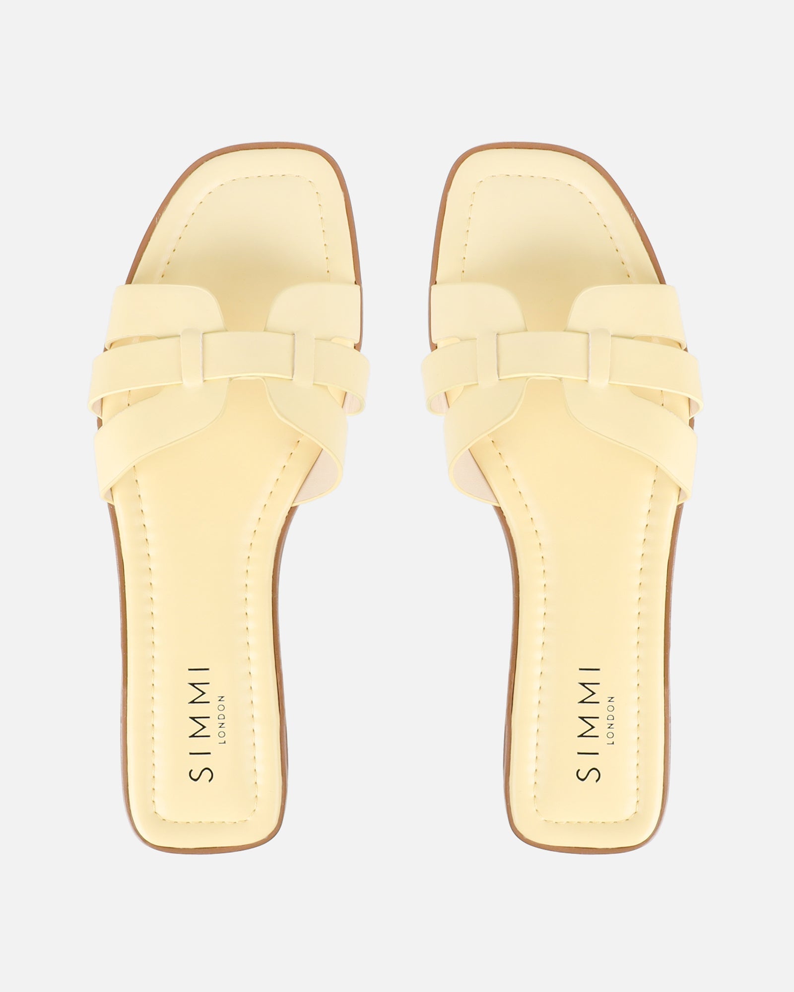Jorja Butter Yellow Slip On Flat Sandals