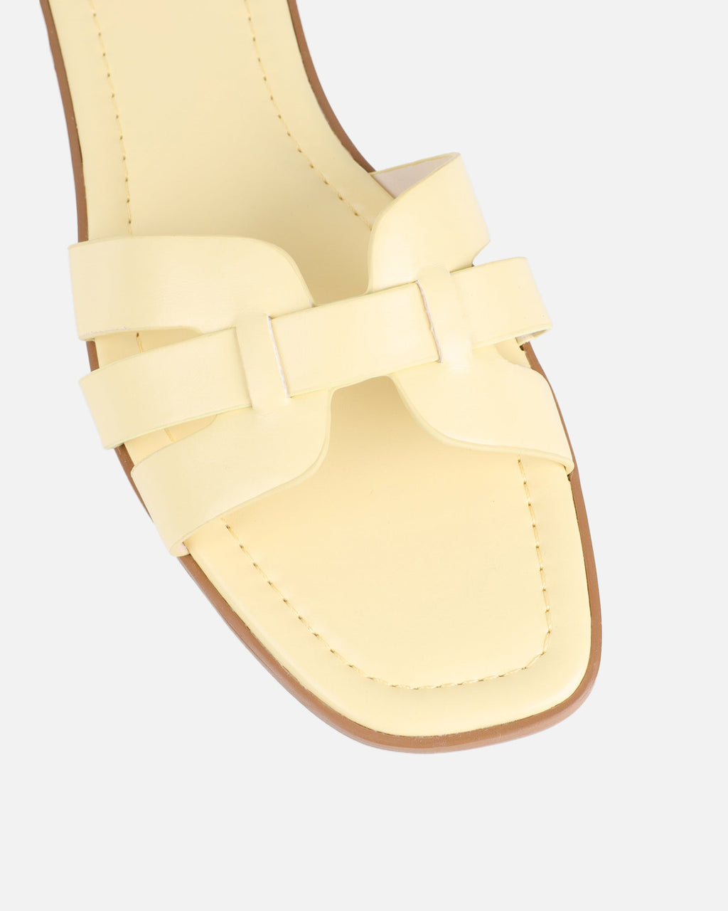 Jorja Butter Yellow Slip On Flat Sandals