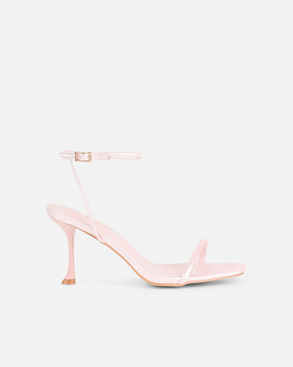 Piella Pink Snake Strappy Heeled Sandals